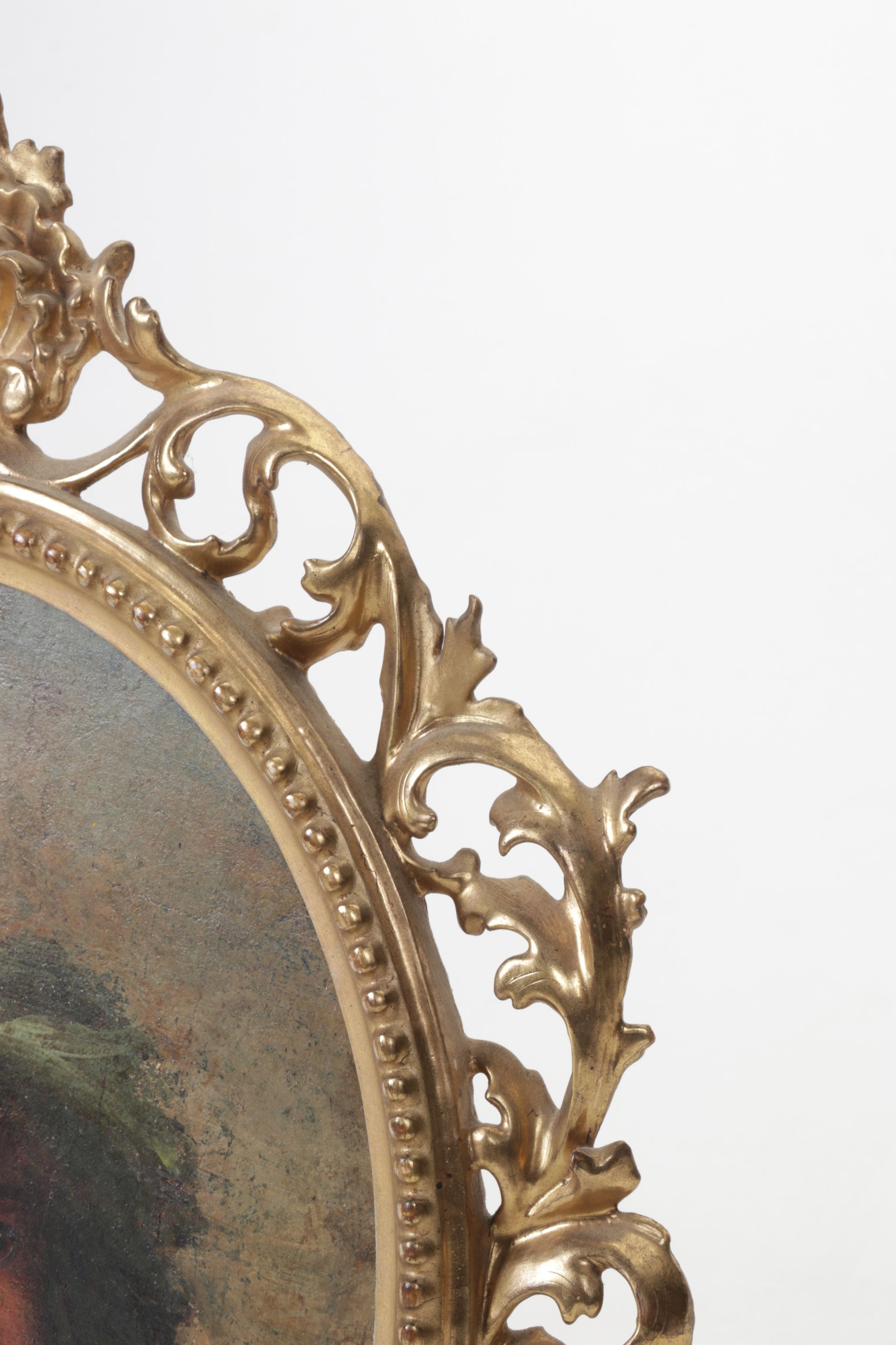 Portrait Oil Painting of Figure Wearing Wreath, Mid to Late 16th Century