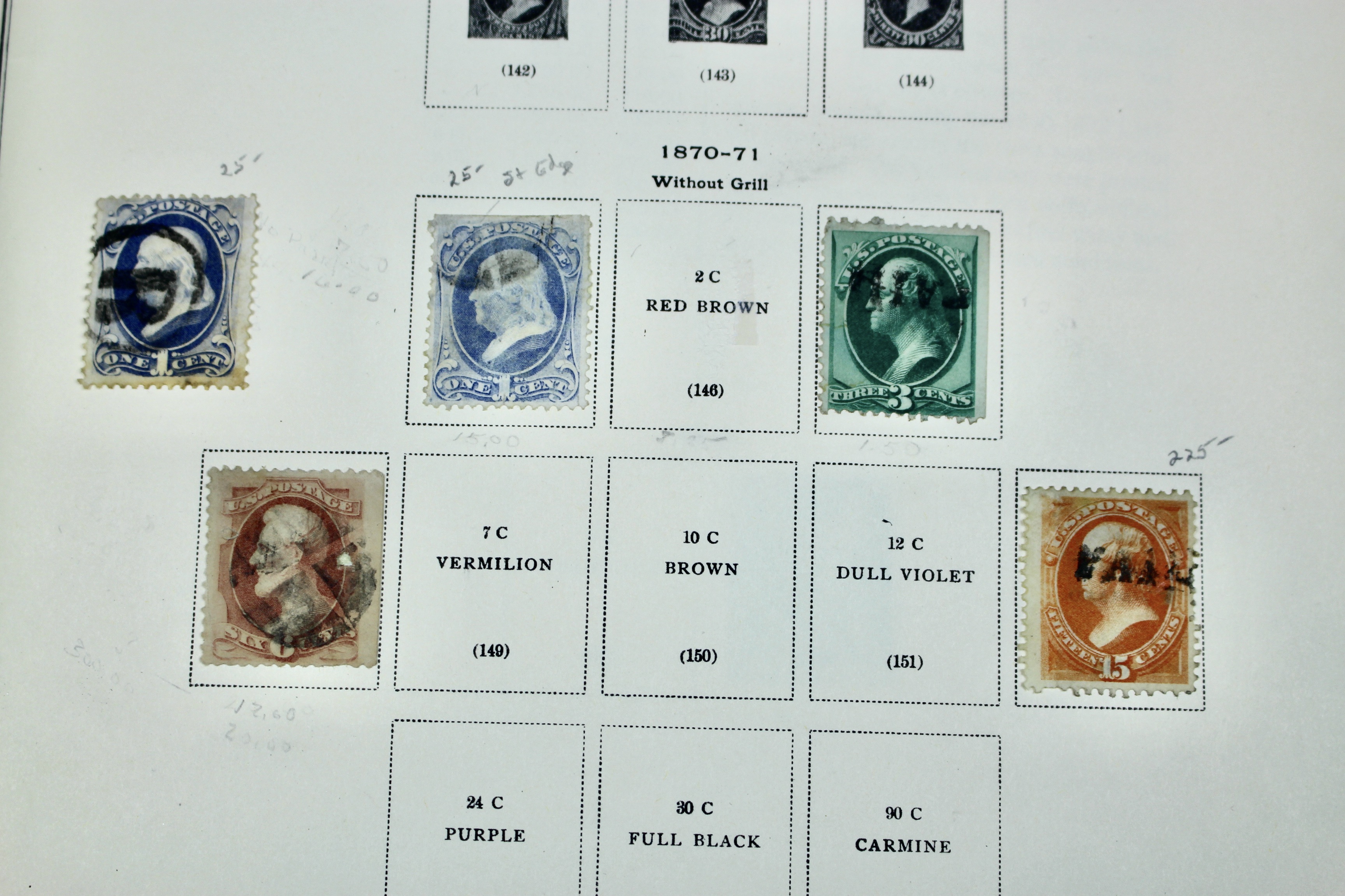Old U.S. Postage Stamp  Collection, 1861 to 1940