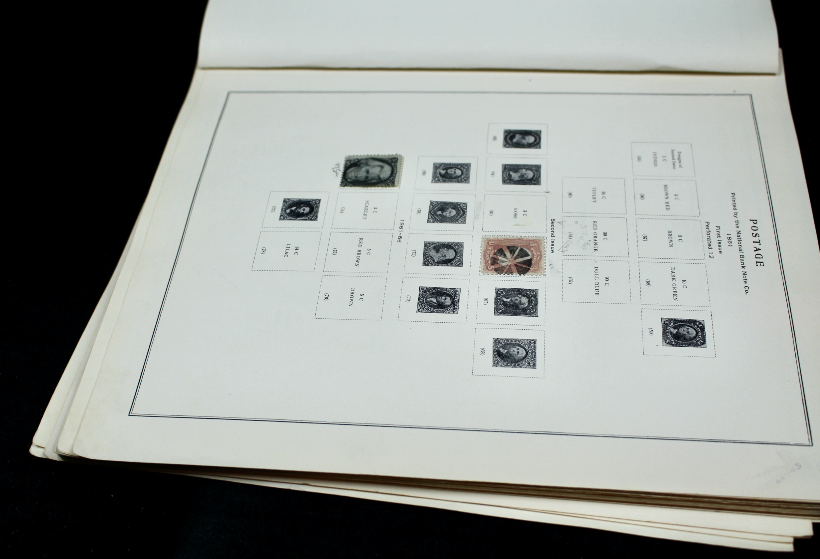 Old U.S. Postage Stamp  Collection, 1861 to 1940