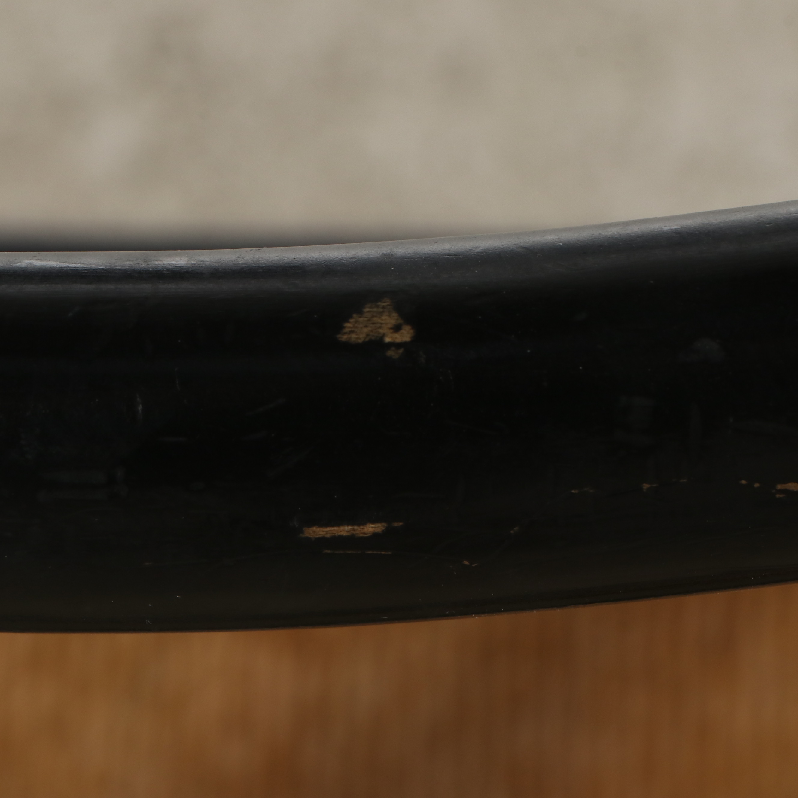 Hitchcock Style Ebonized Wood and Stencil Decorated with Rush Seats