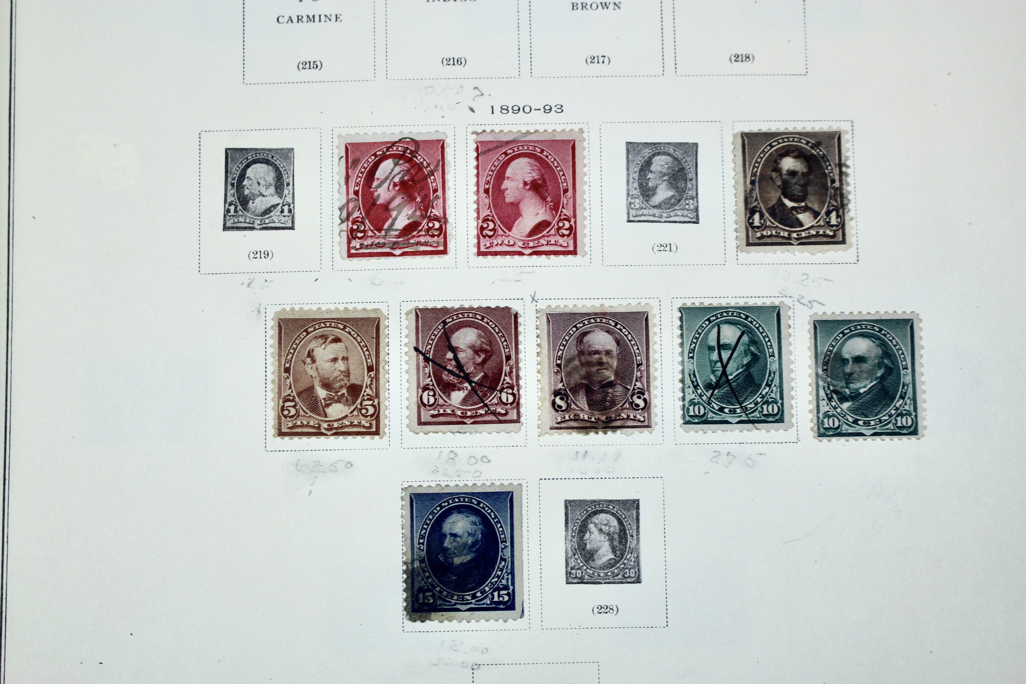 Old U.S. Postage Stamp  Collection, 1861 to 1940