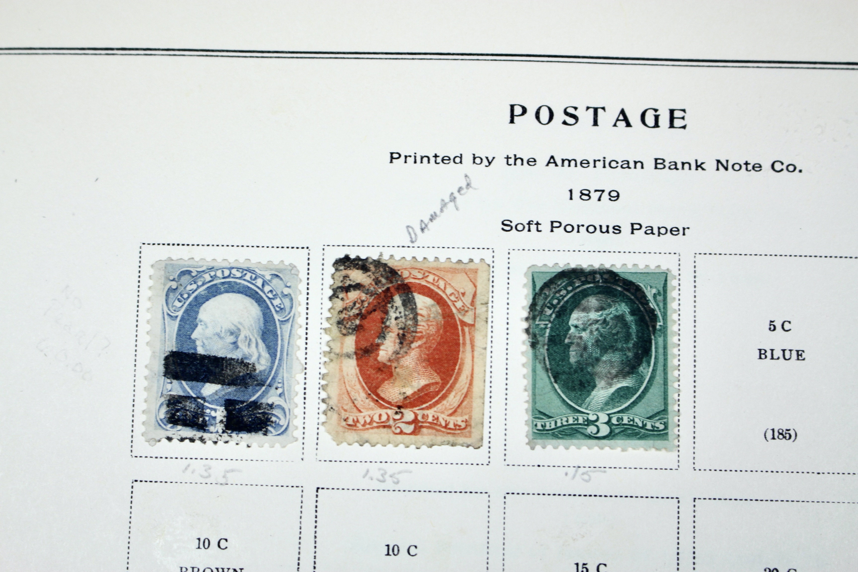 Old U.S. Postage Stamp  Collection, 1861 to 1940