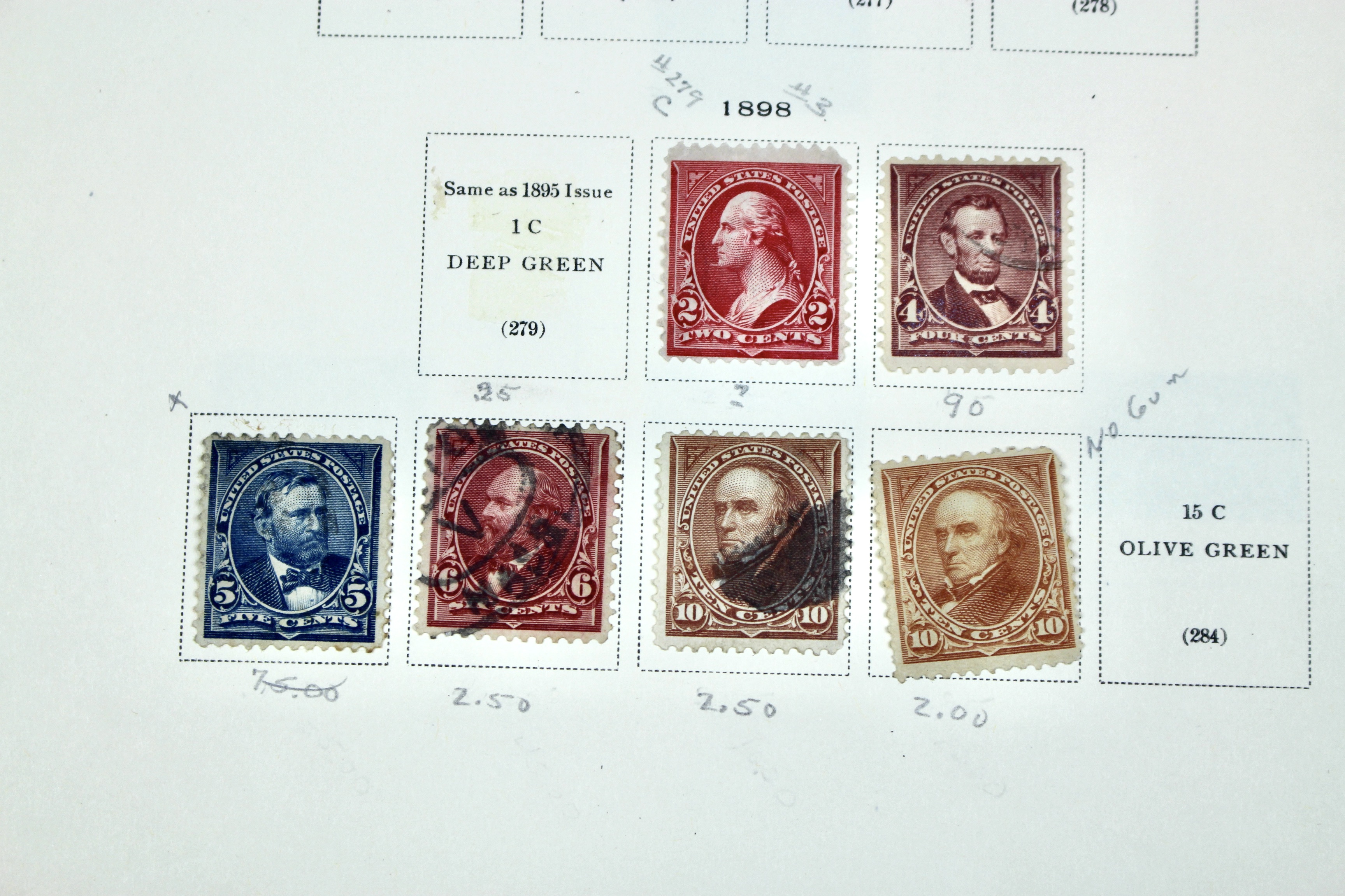 Old U.S. Postage Stamp  Collection, 1861 to 1940
