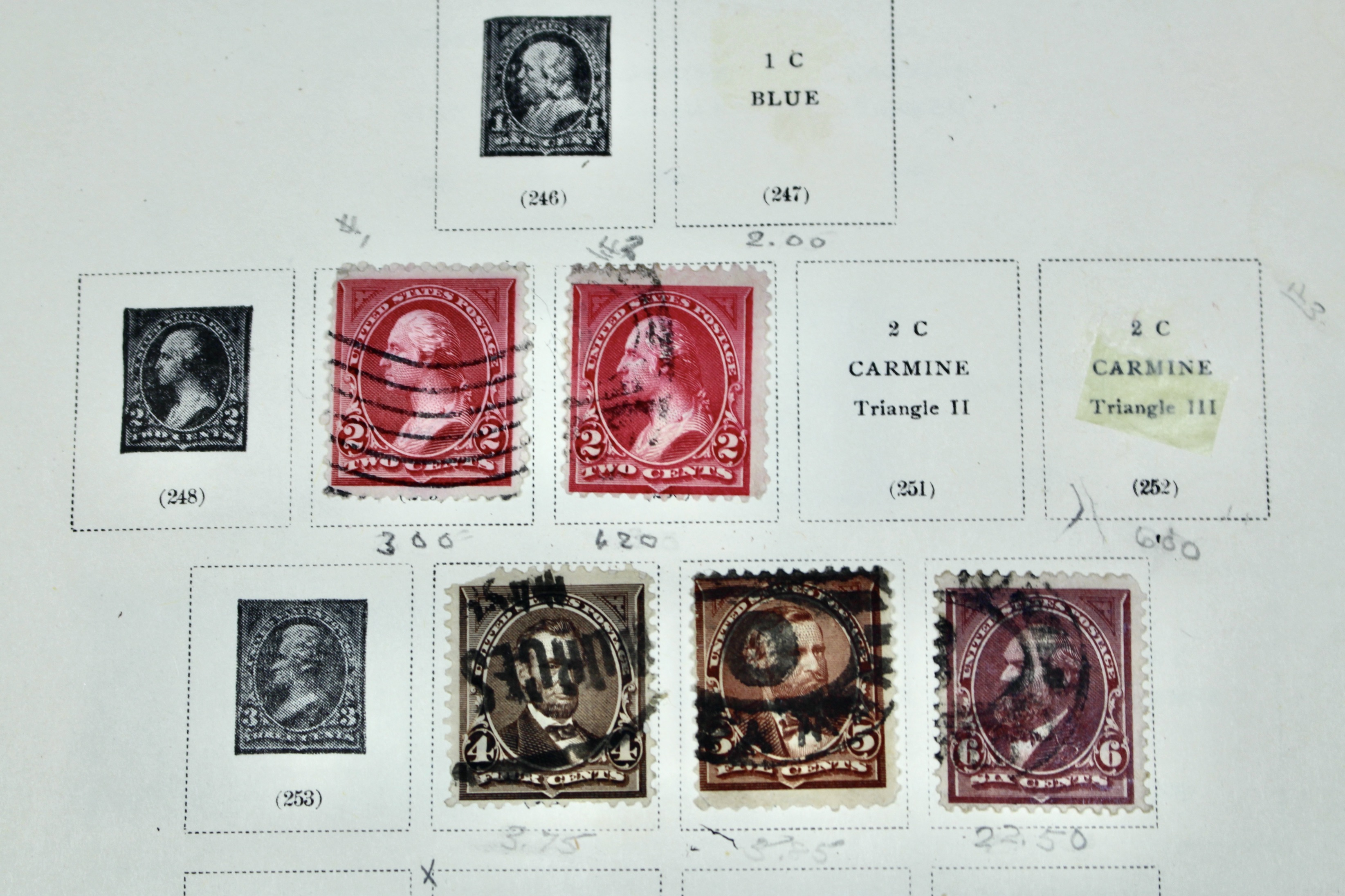 Old U.S. Postage Stamp  Collection, 1861 to 1940