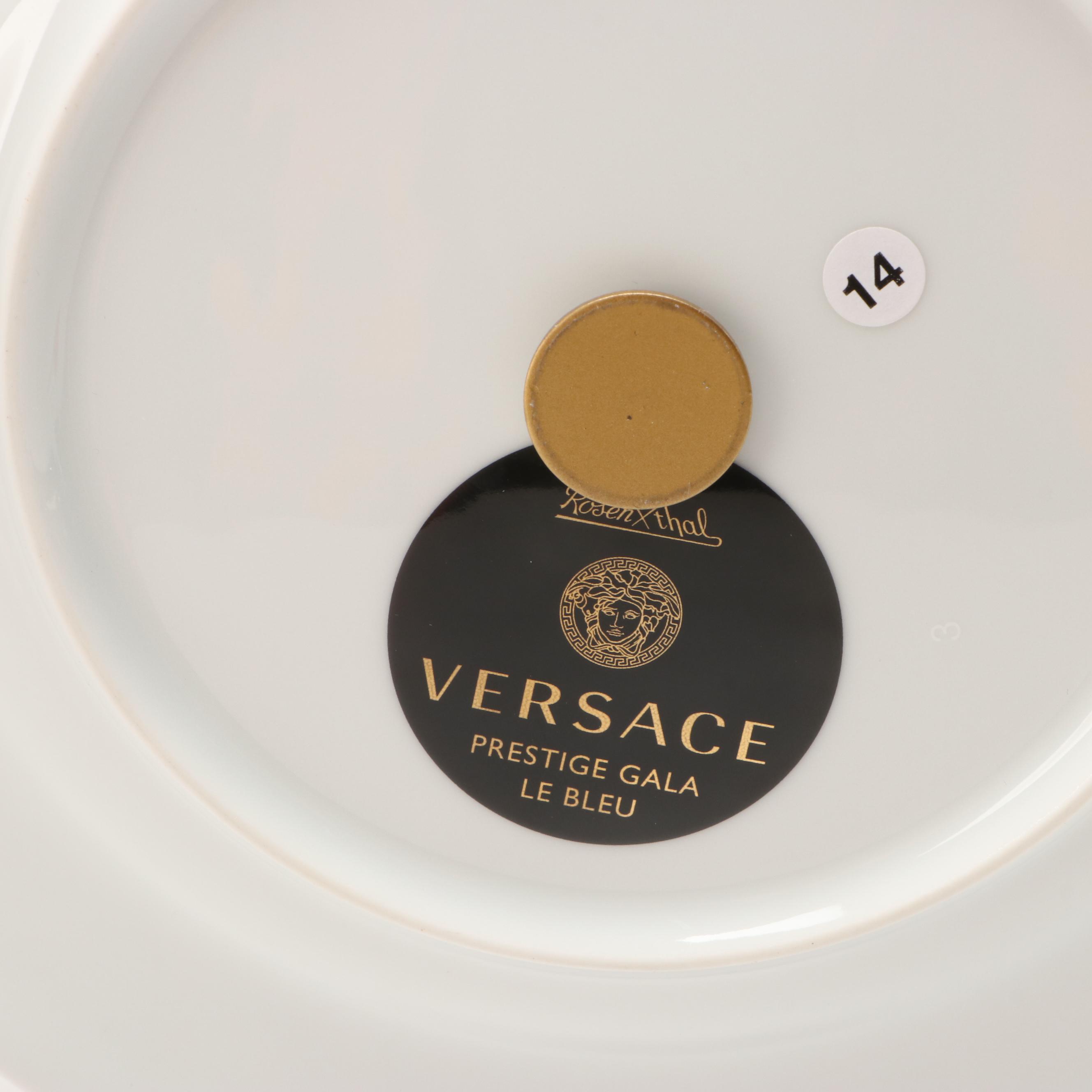 Rosenthal for Versace "Prestige Gala le Bleu" Porcelain Tiered Serving Tray