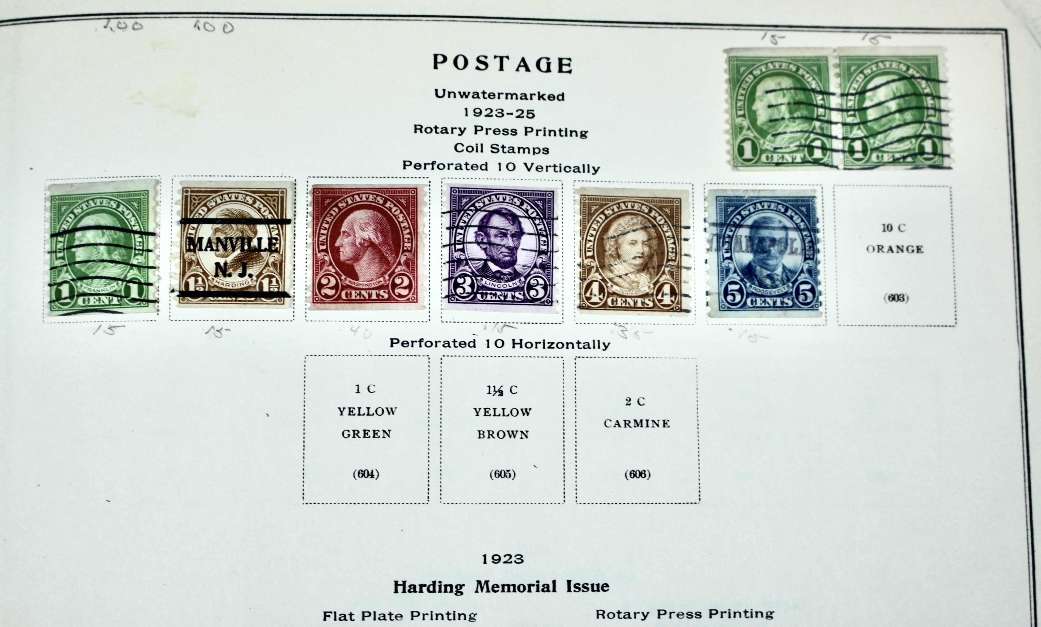 Old U.S. Postage Stamp  Collection, 1861 to 1940