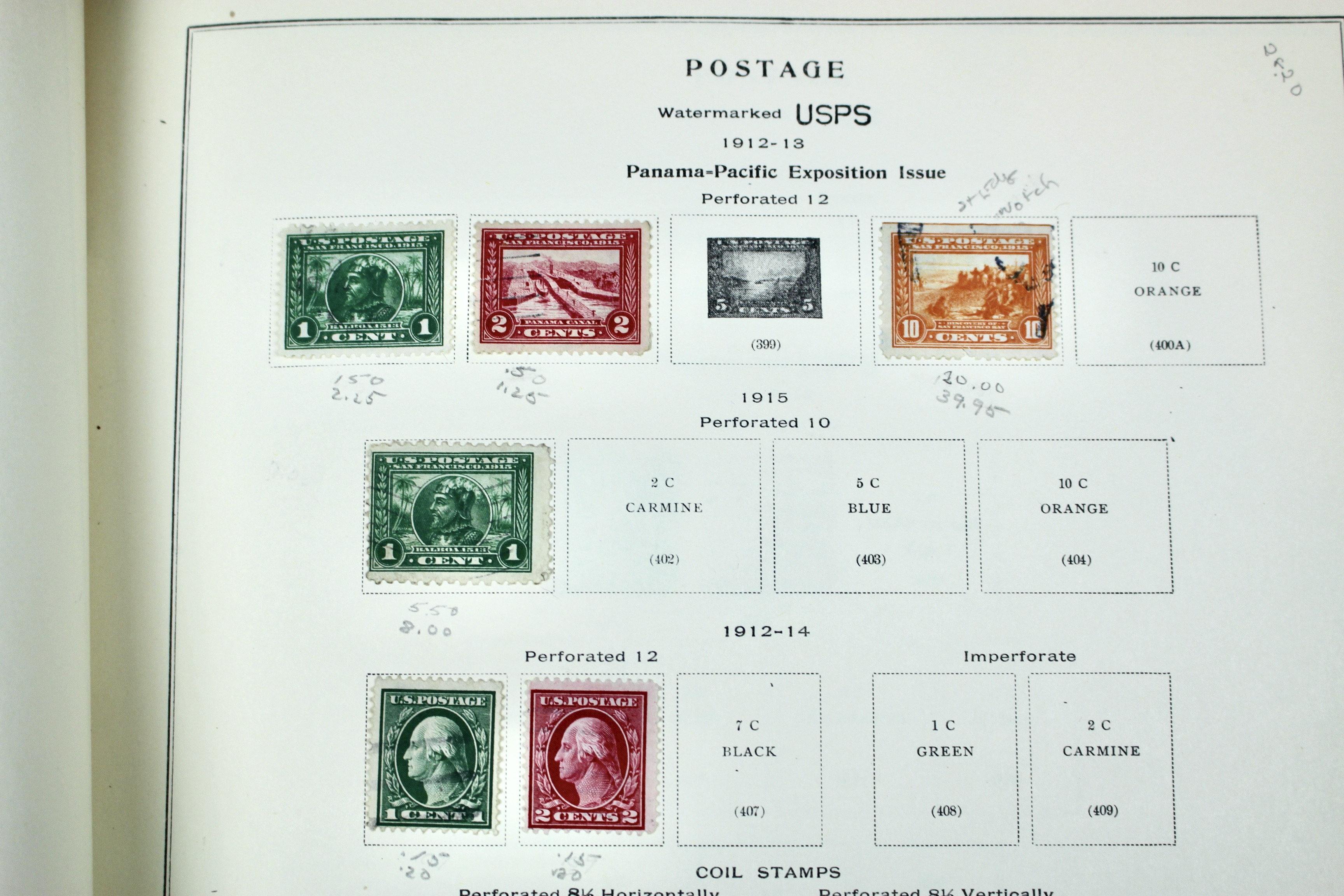 Old U.S. Postage Stamp  Collection, 1861 to 1940