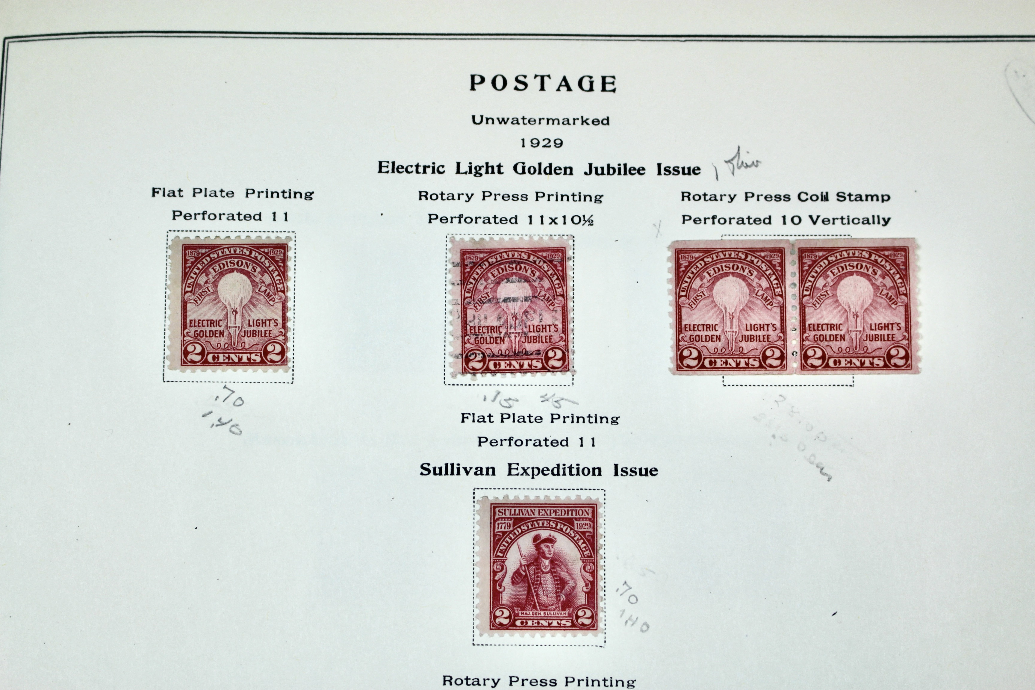 Old U.S. Postage Stamp  Collection, 1861 to 1940