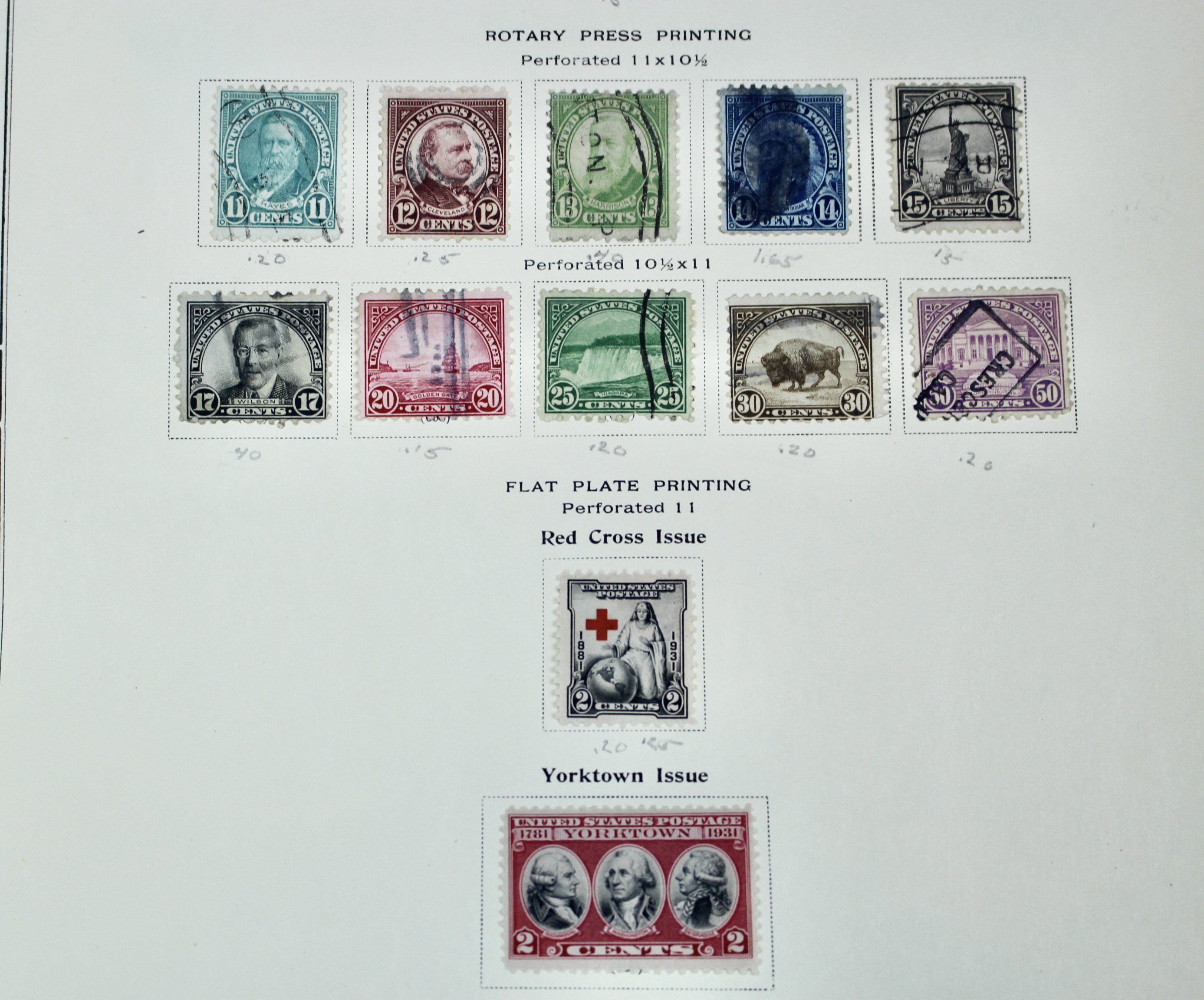 Old U.S. Postage Stamp  Collection, 1861 to 1940