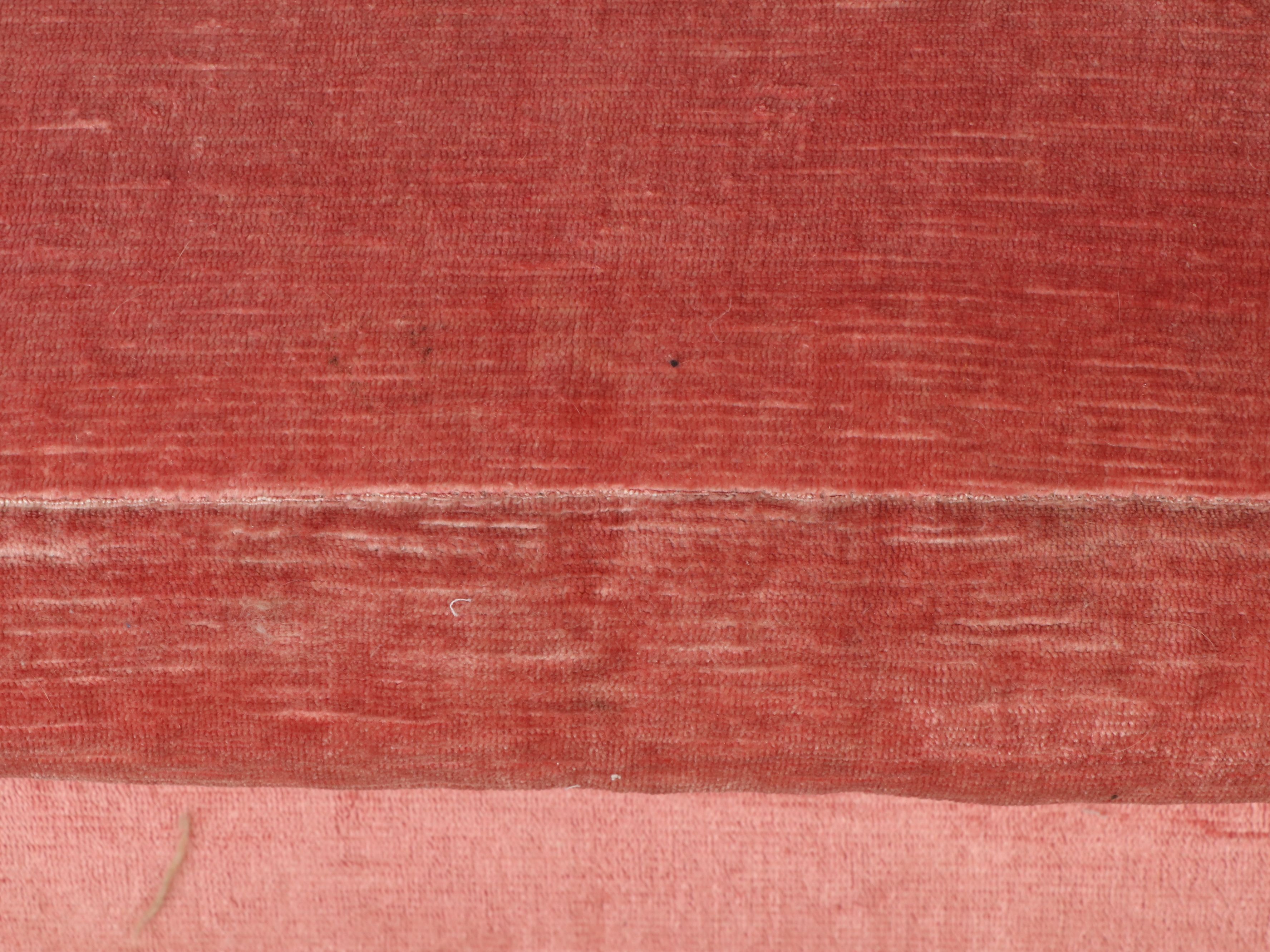 Coral Velvet Upholstered Sofa