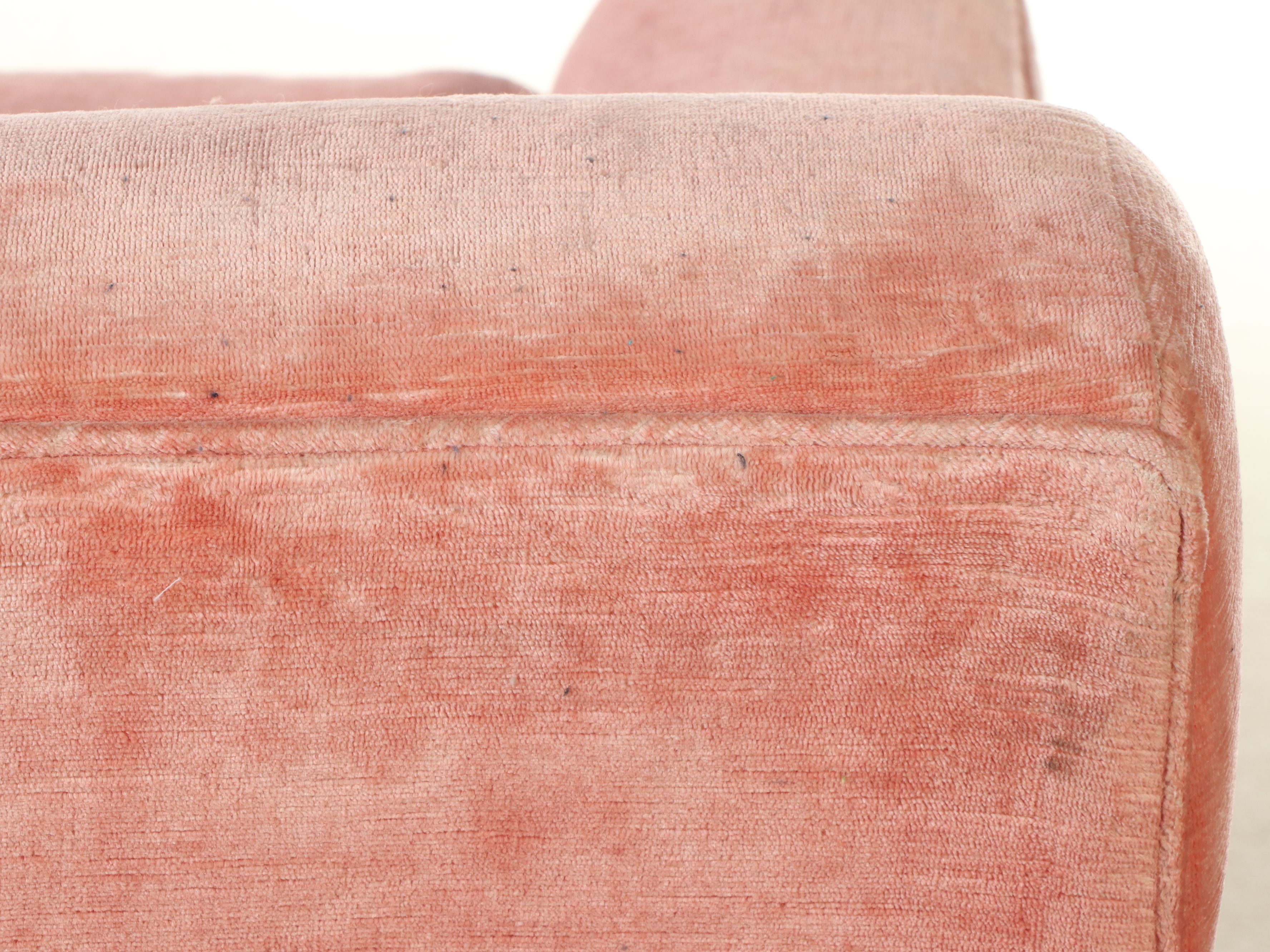 Coral Velvet Upholstered Sofa