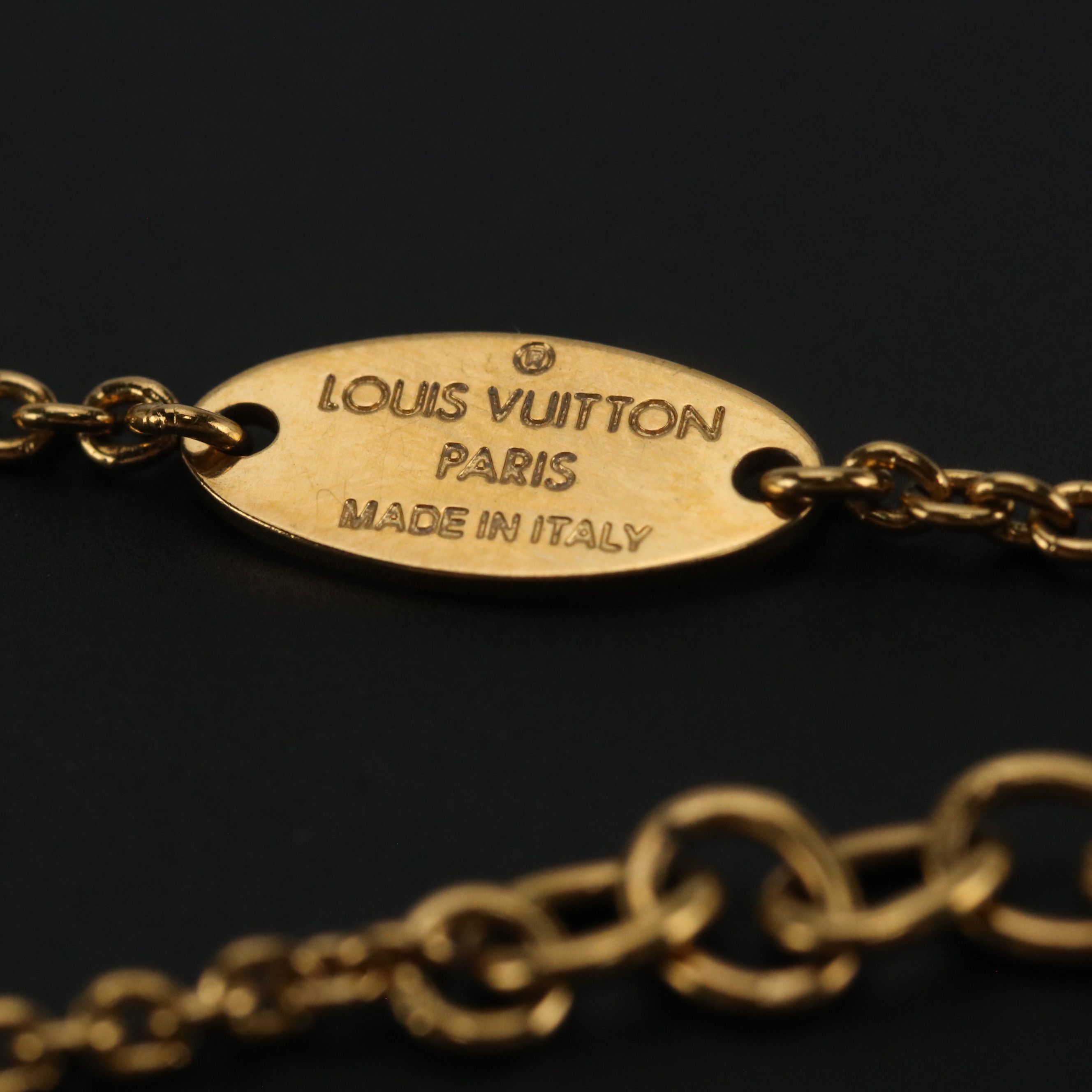 Louis Vuitton Gold Plate LV & Me Initial Bracelet