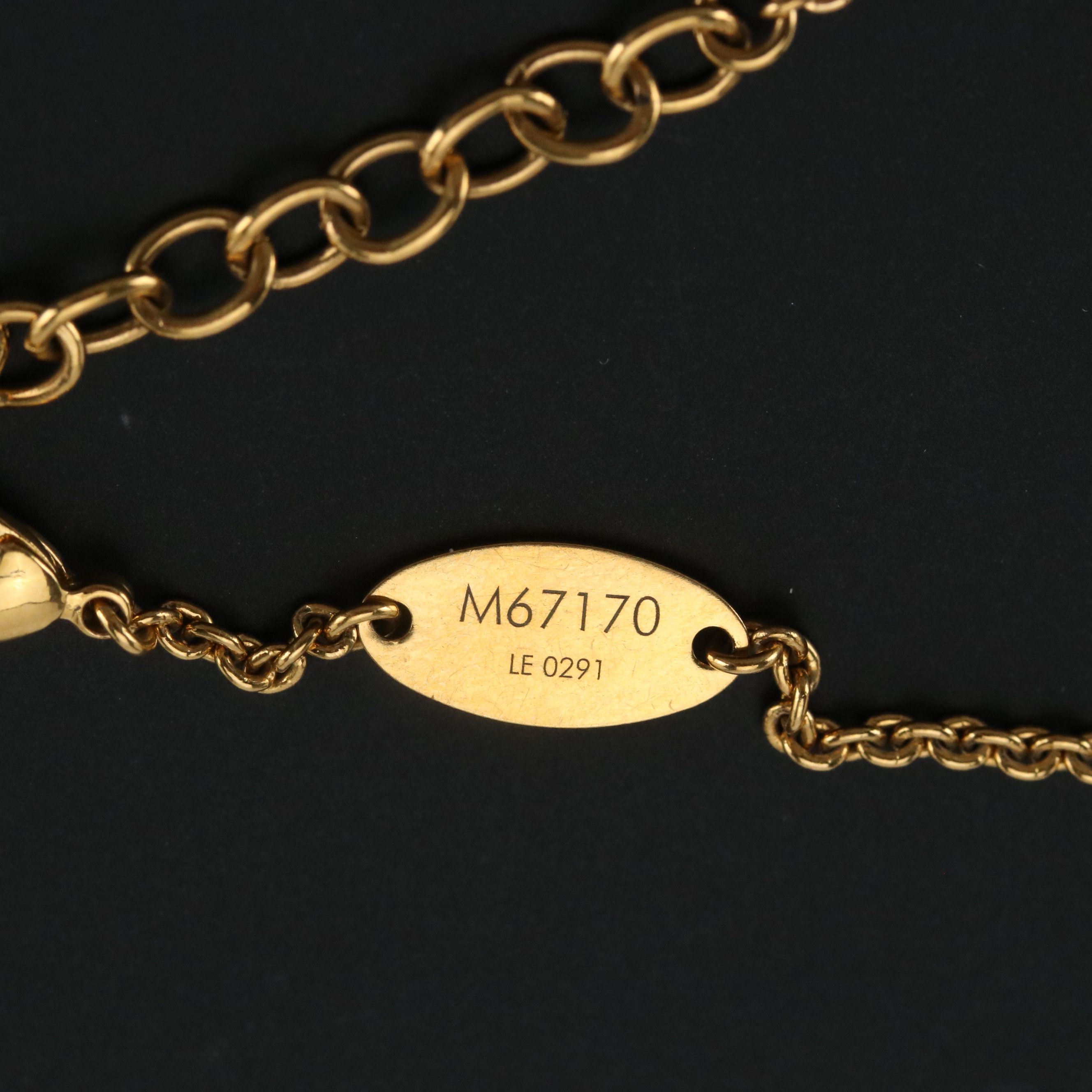 Louis Vuitton Gold Plate LV & Me Initial Bracelet