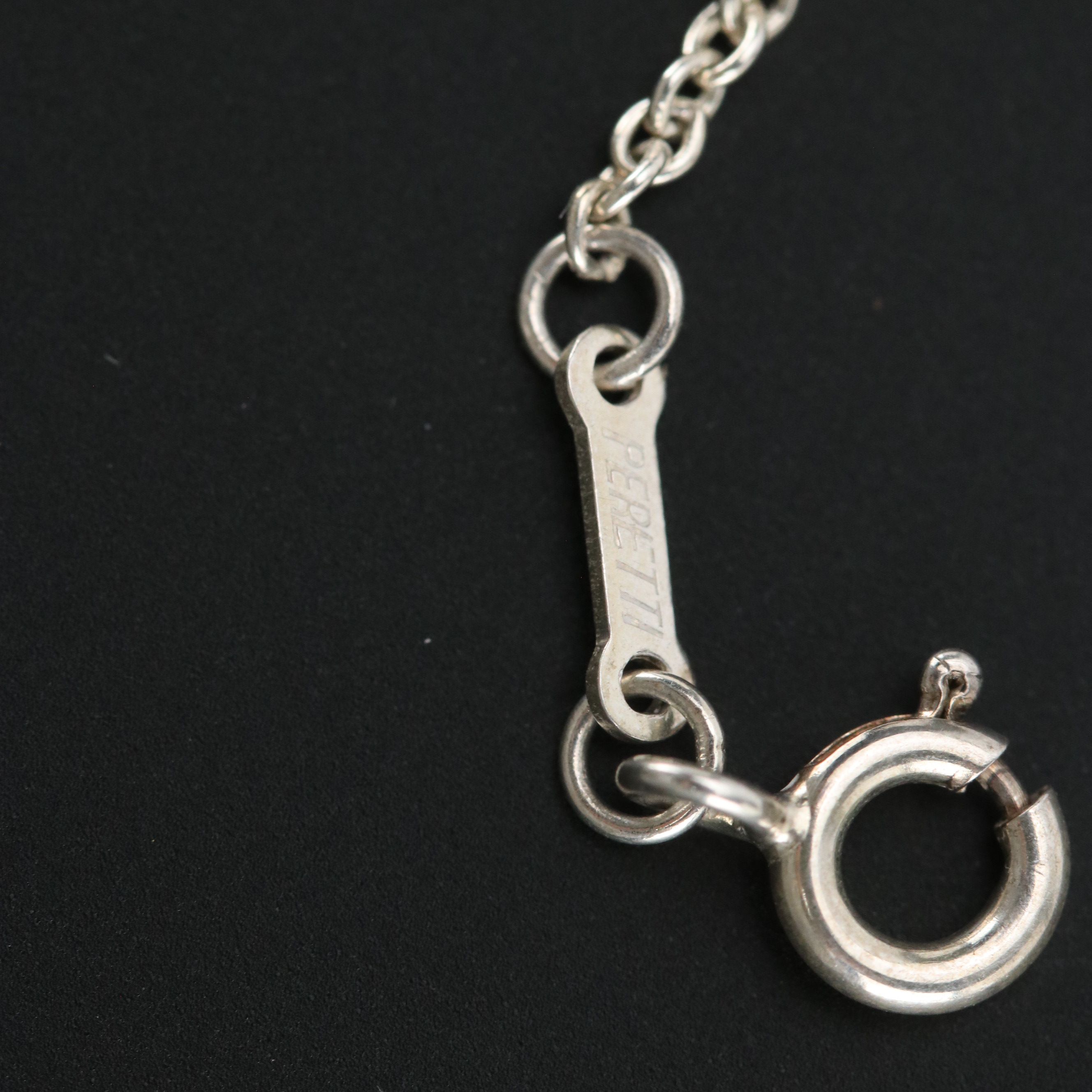 Elsa Peretti for Tiffany & Co. Sterling Silver Open Heart Station Necklace