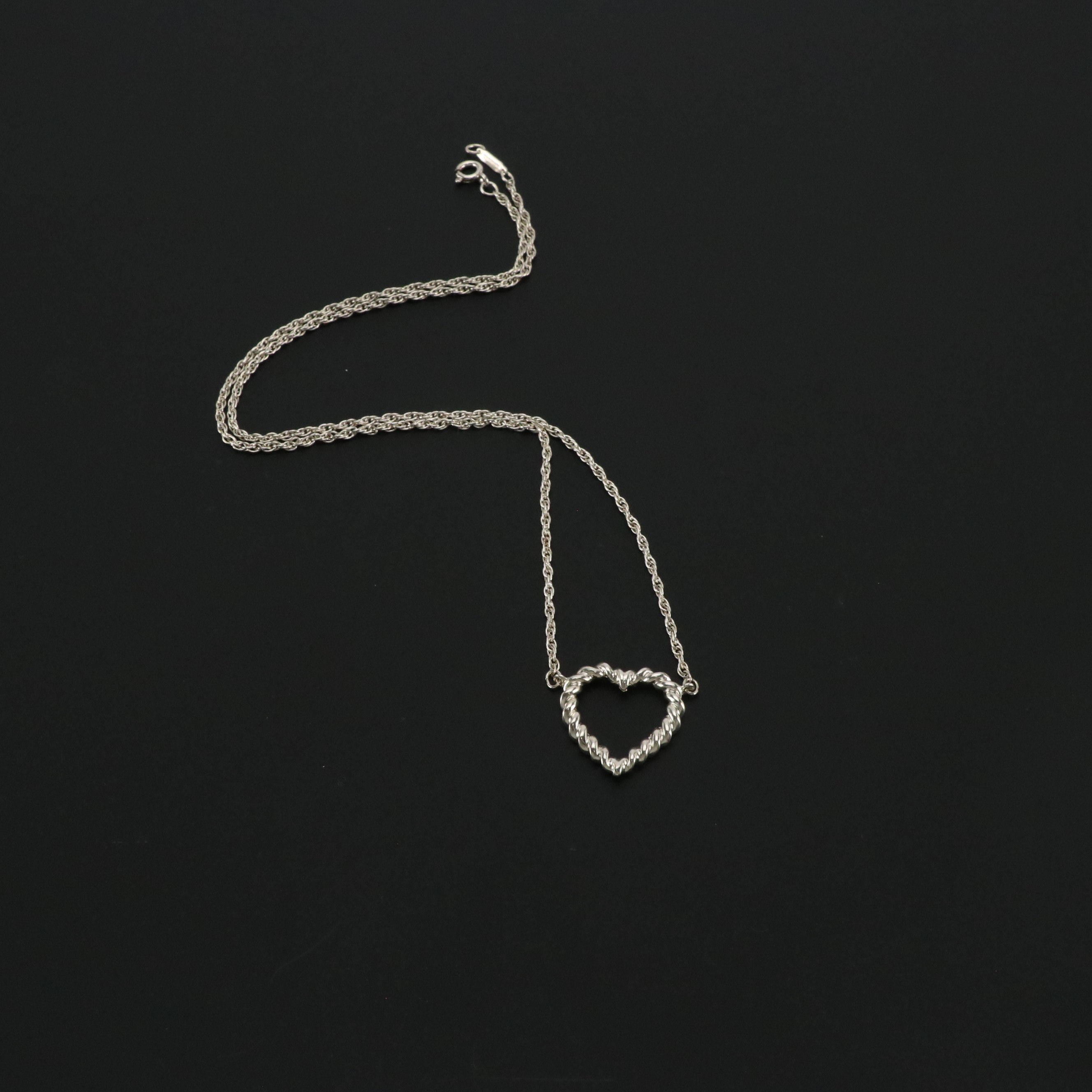 Tiffany & Co. Sterling Silver Twisted Heart Necklace