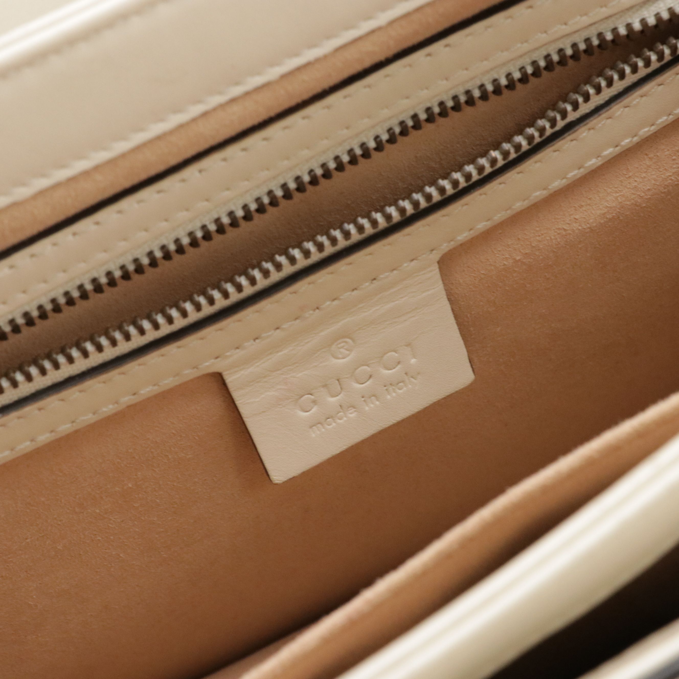 Gucci Queen Margaret Two-Way Satchel in White Smooth Leather