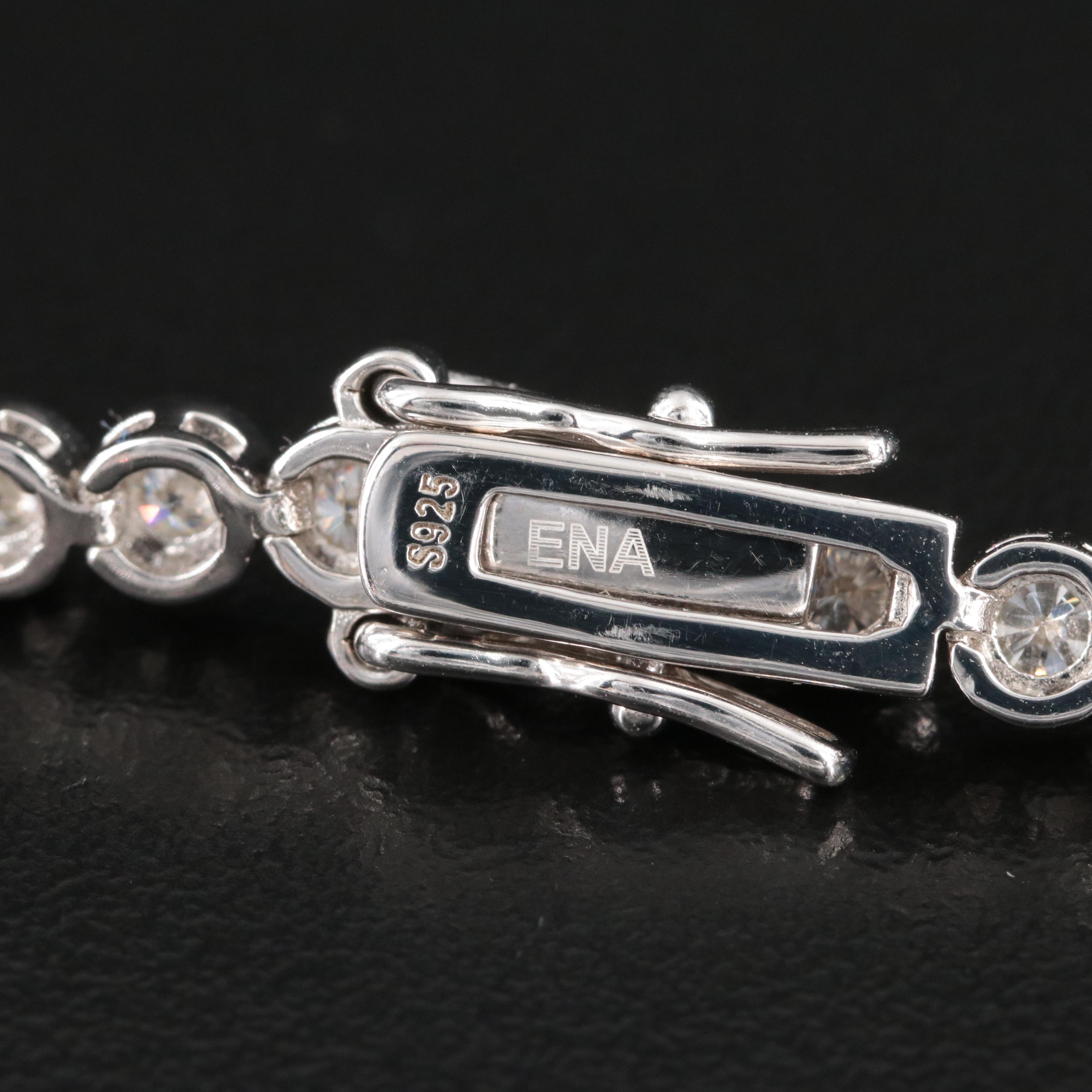 Sterling Moissanite Line Bracelet