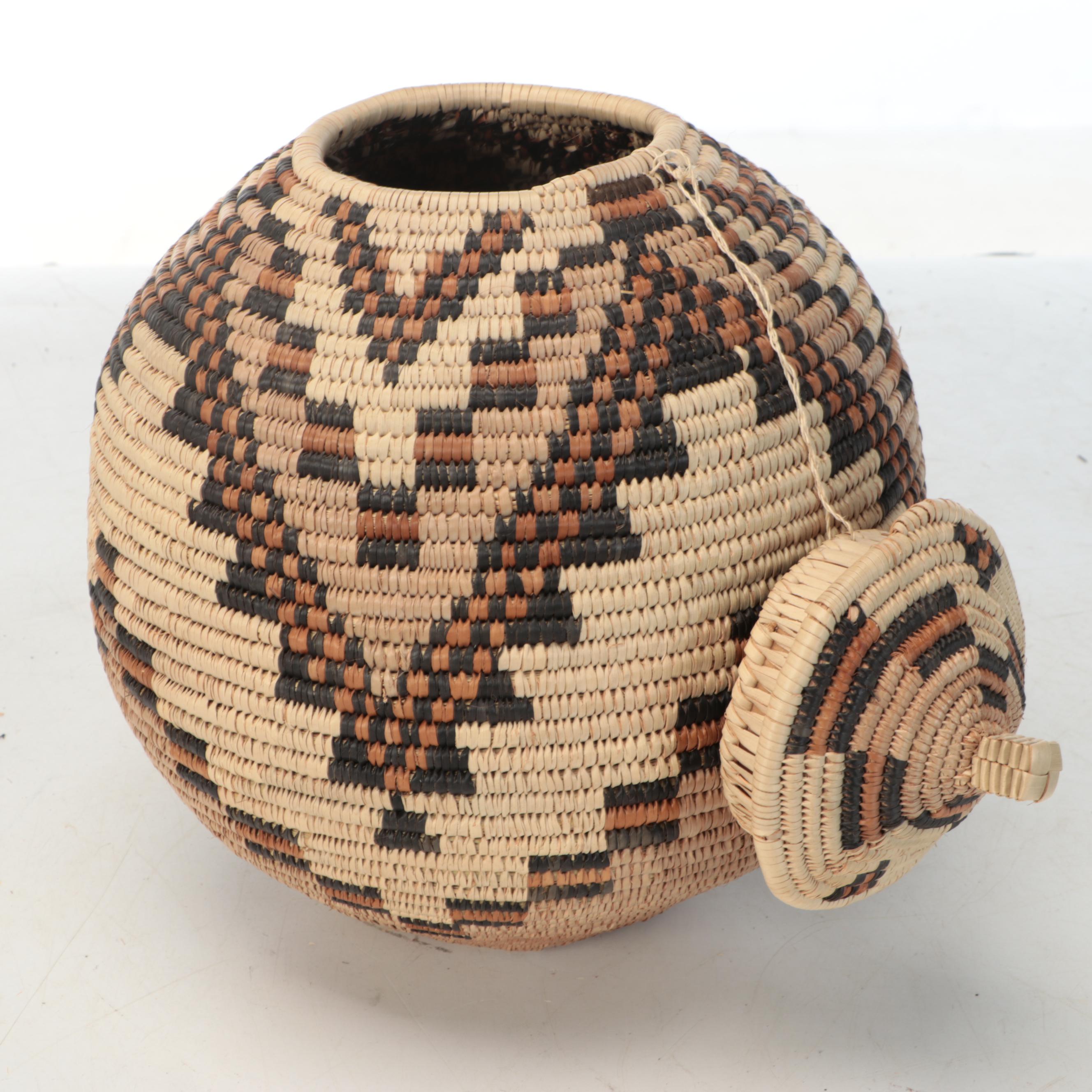 Phindile Manqele and Other Zulu Handcrafted Ilala Palm Ukhamba Baskets