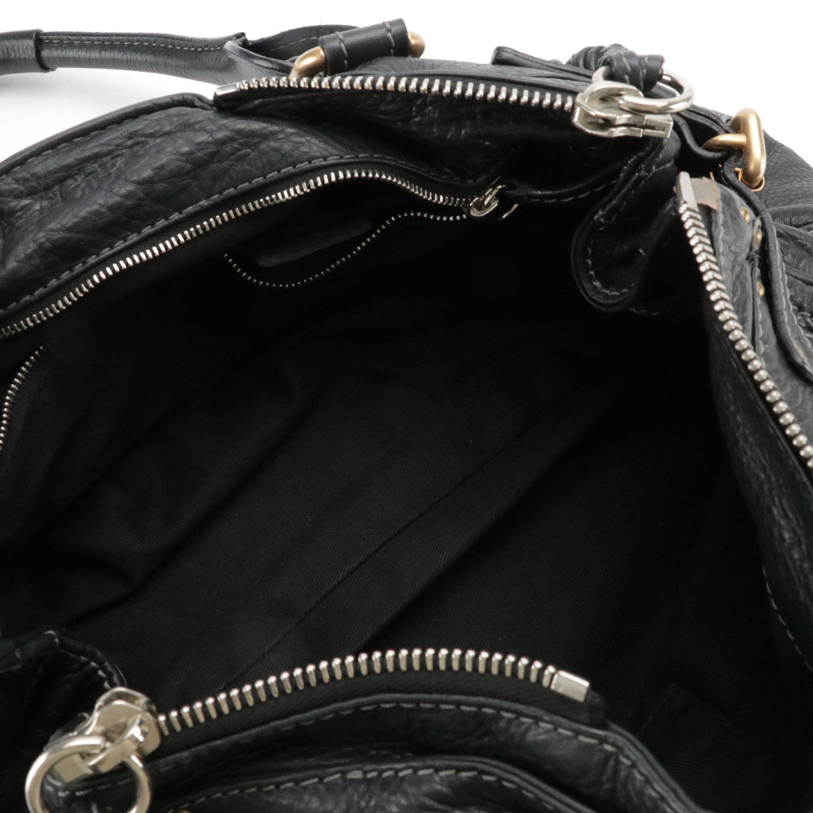 Chloé Paddington Satchel in Black Grained Calfskin Leather