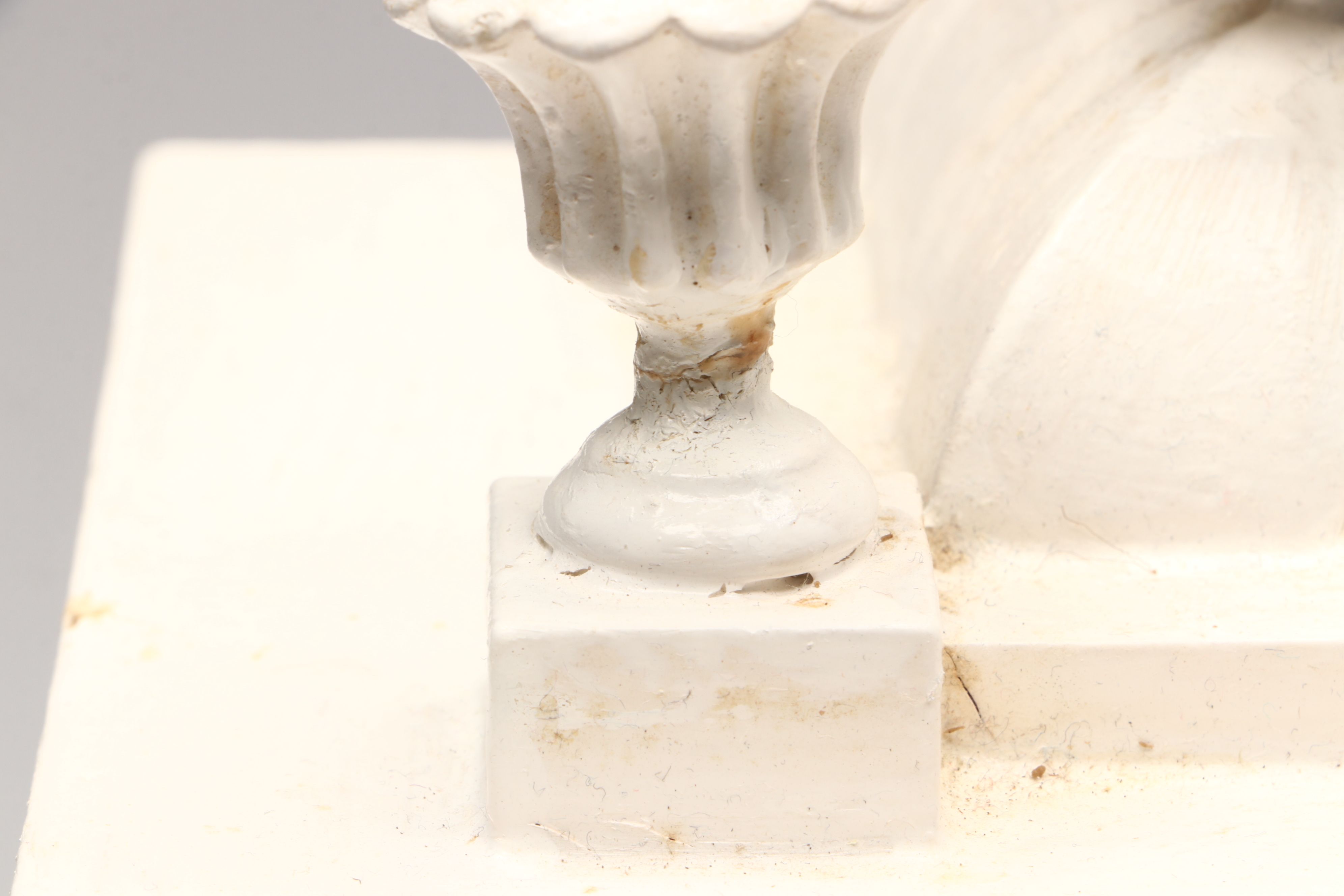 White Painted Wooden Mantel Clock