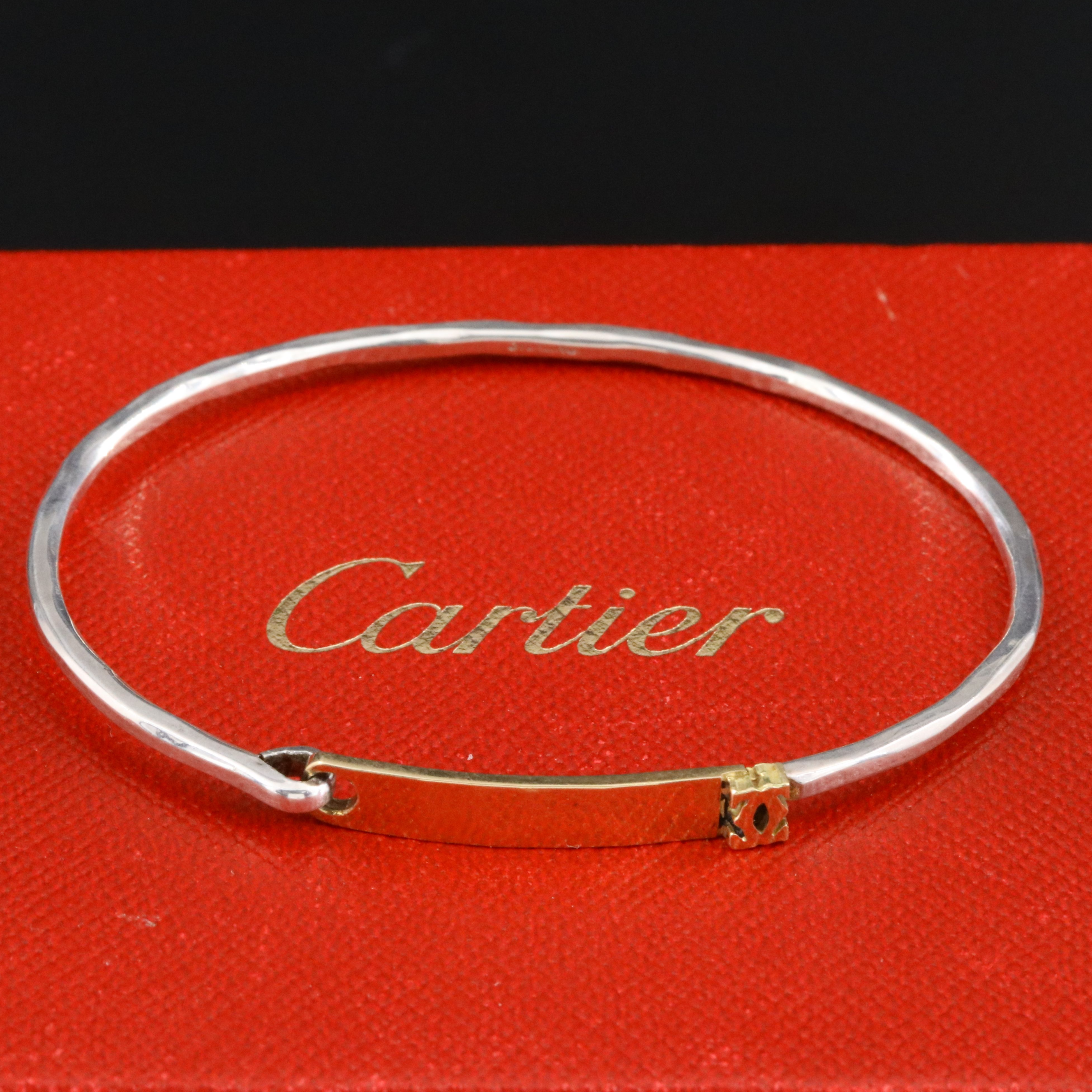 Cartier C de Cartier Sterling and 18K Hook Bracelet