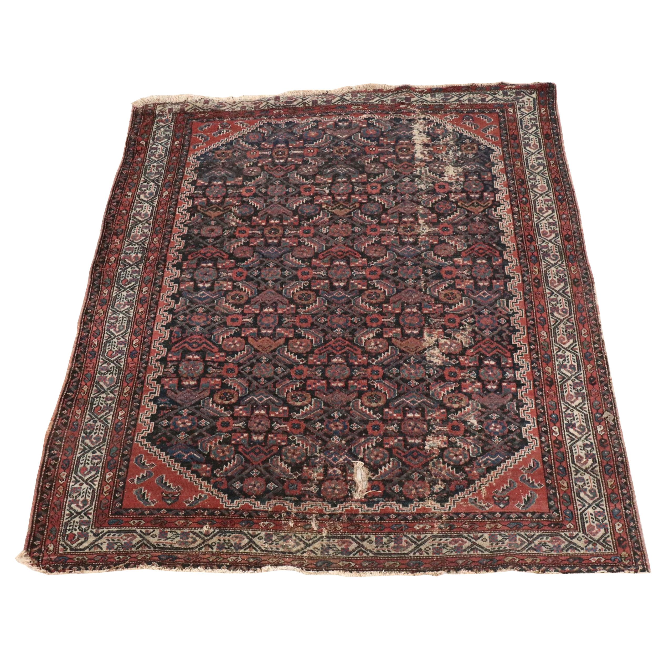 5'3 x 6'3 Hand-Knotted Persian Veramin Area Rug