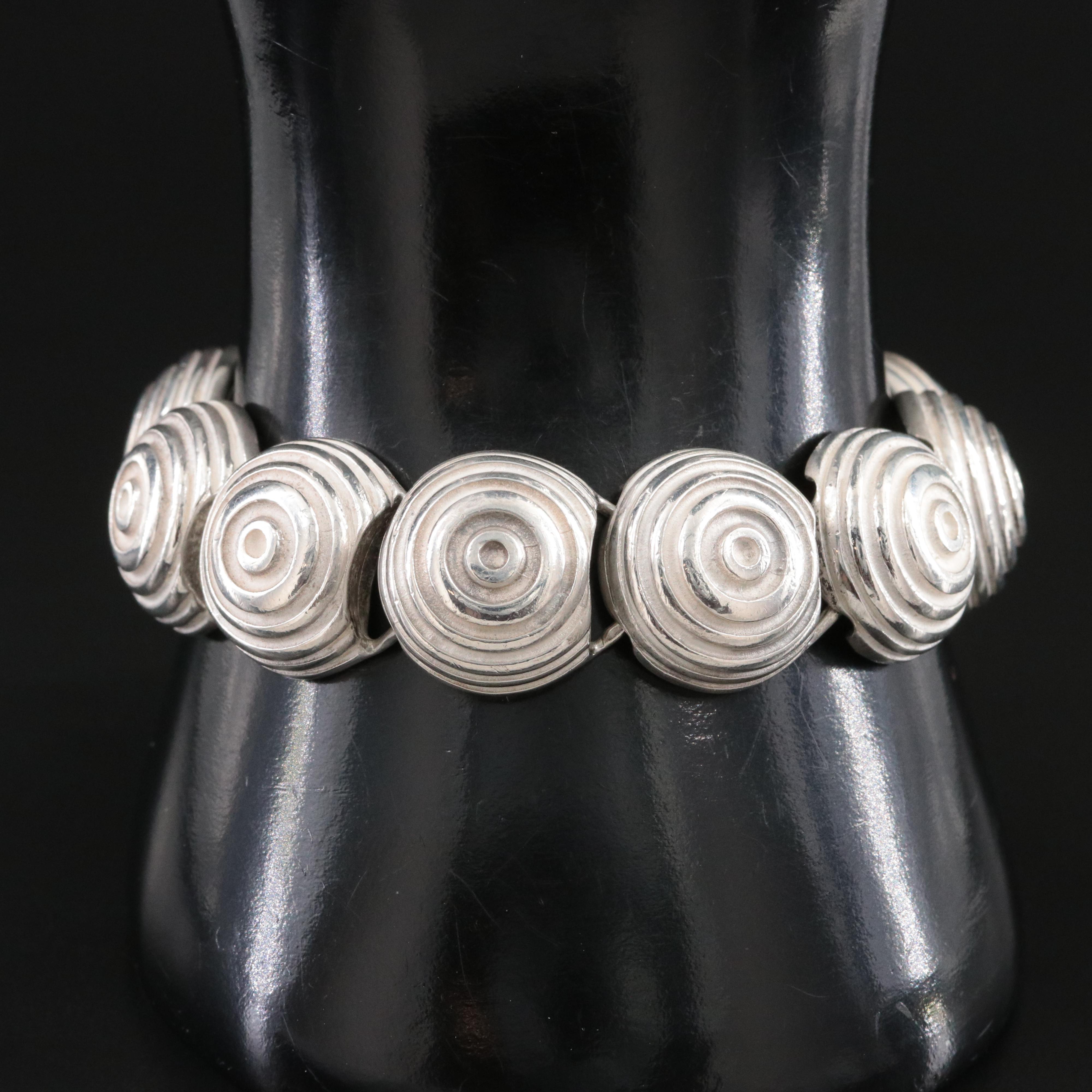 Sterling Spiral Link Bracelet