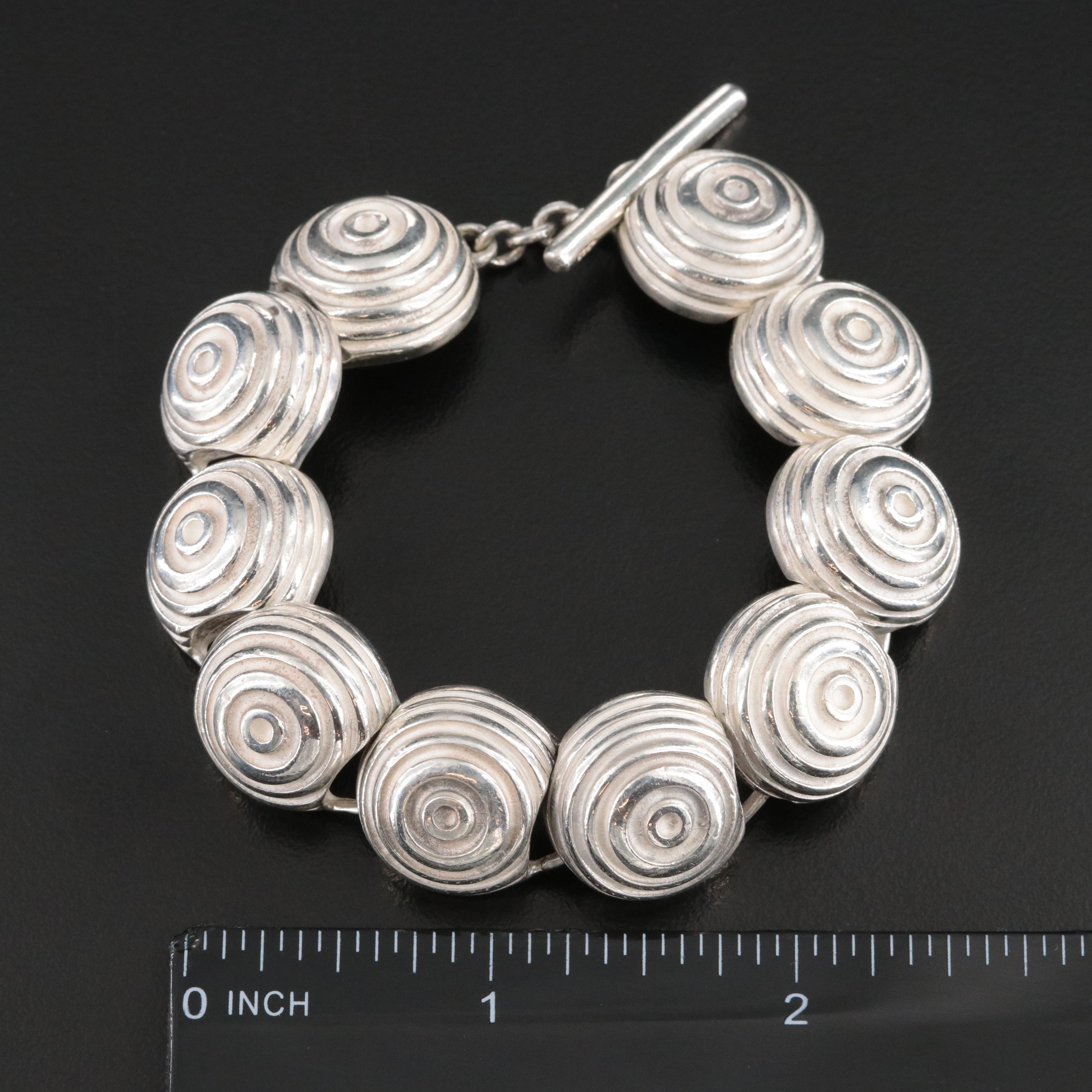 Sterling Spiral Link Bracelet