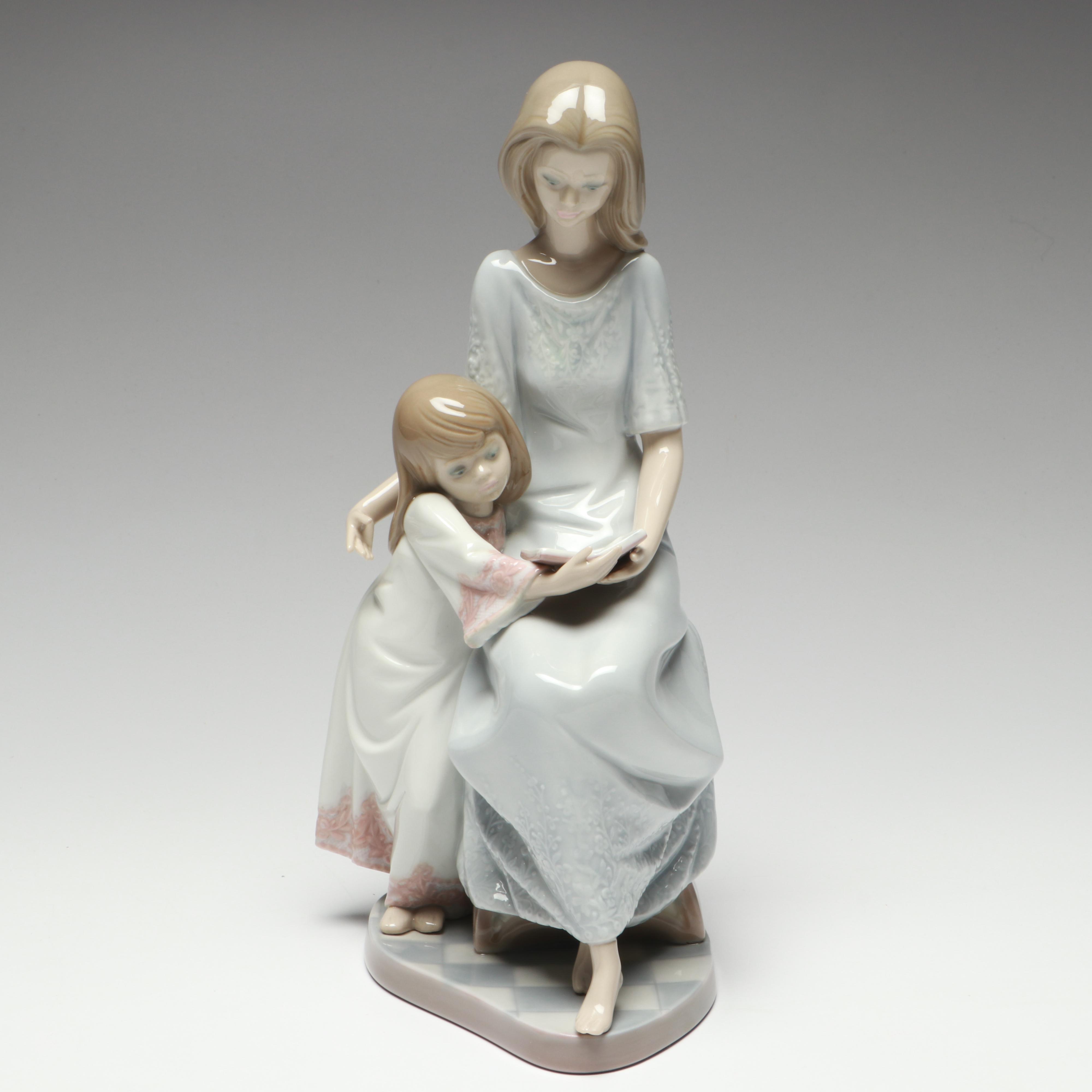 Lladró "Bedtime Story" Porcelain Figurine, 1987