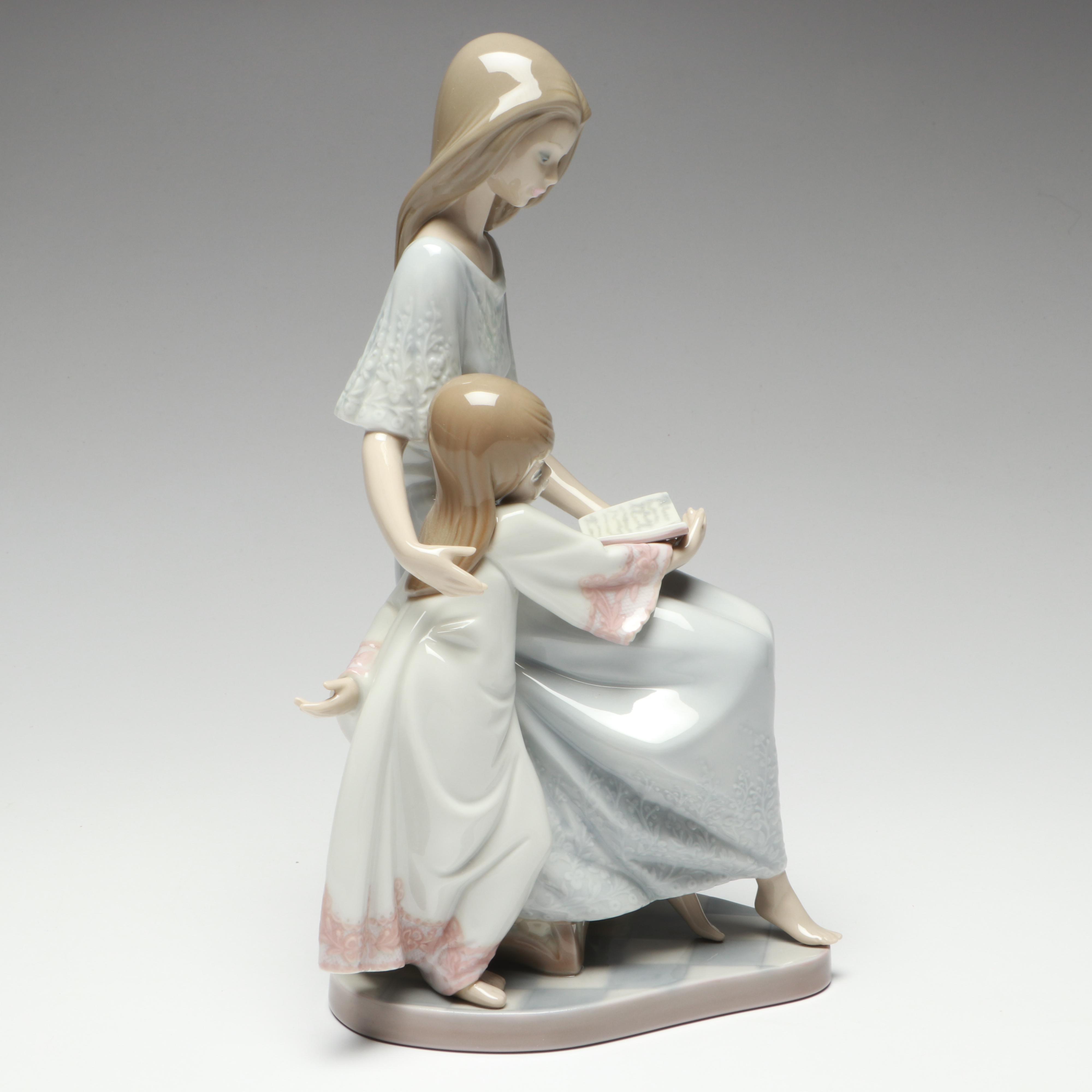 Lladró "Bedtime Story" Porcelain Figurine, 1987