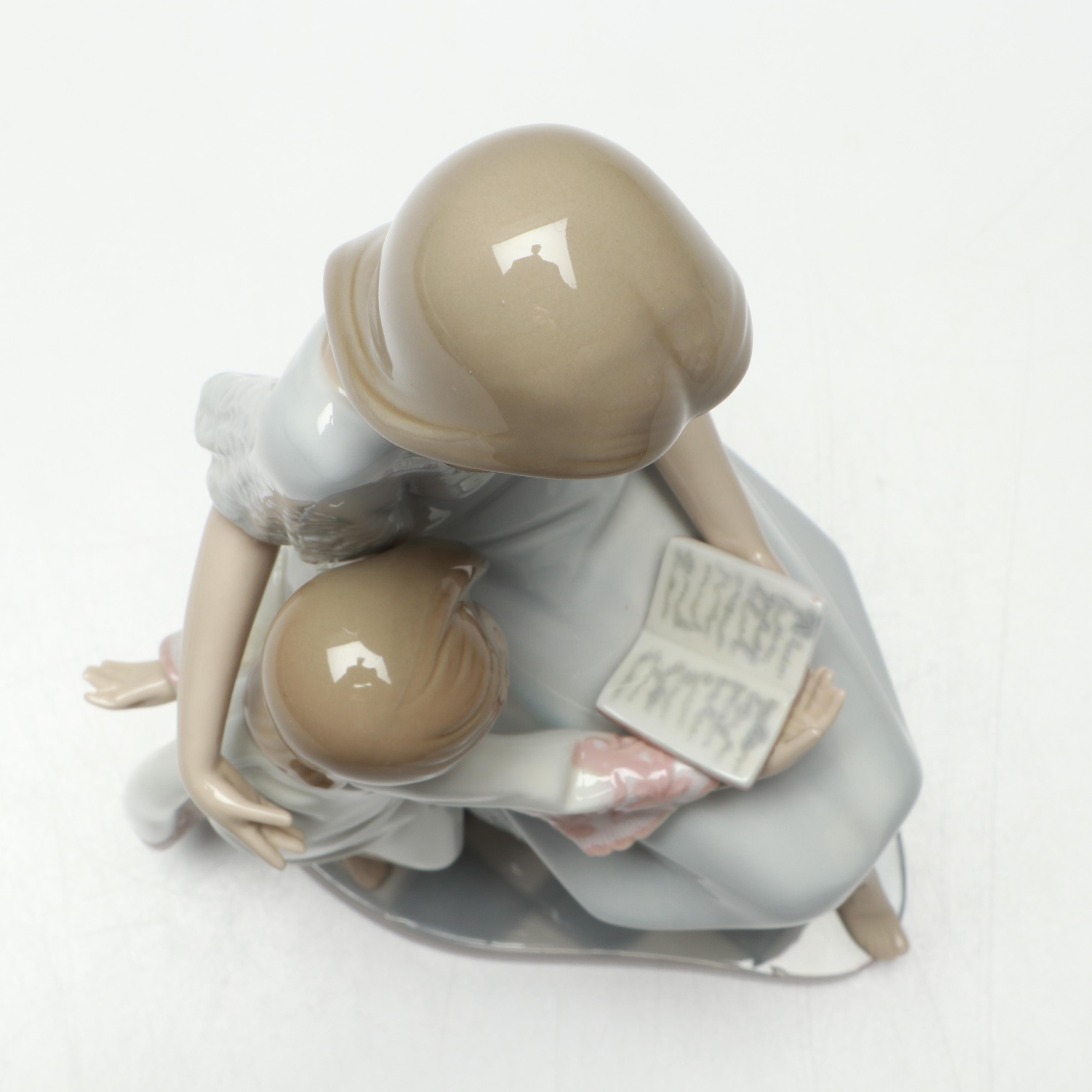 Lladró "Bedtime Story" Porcelain Figurine, 1987