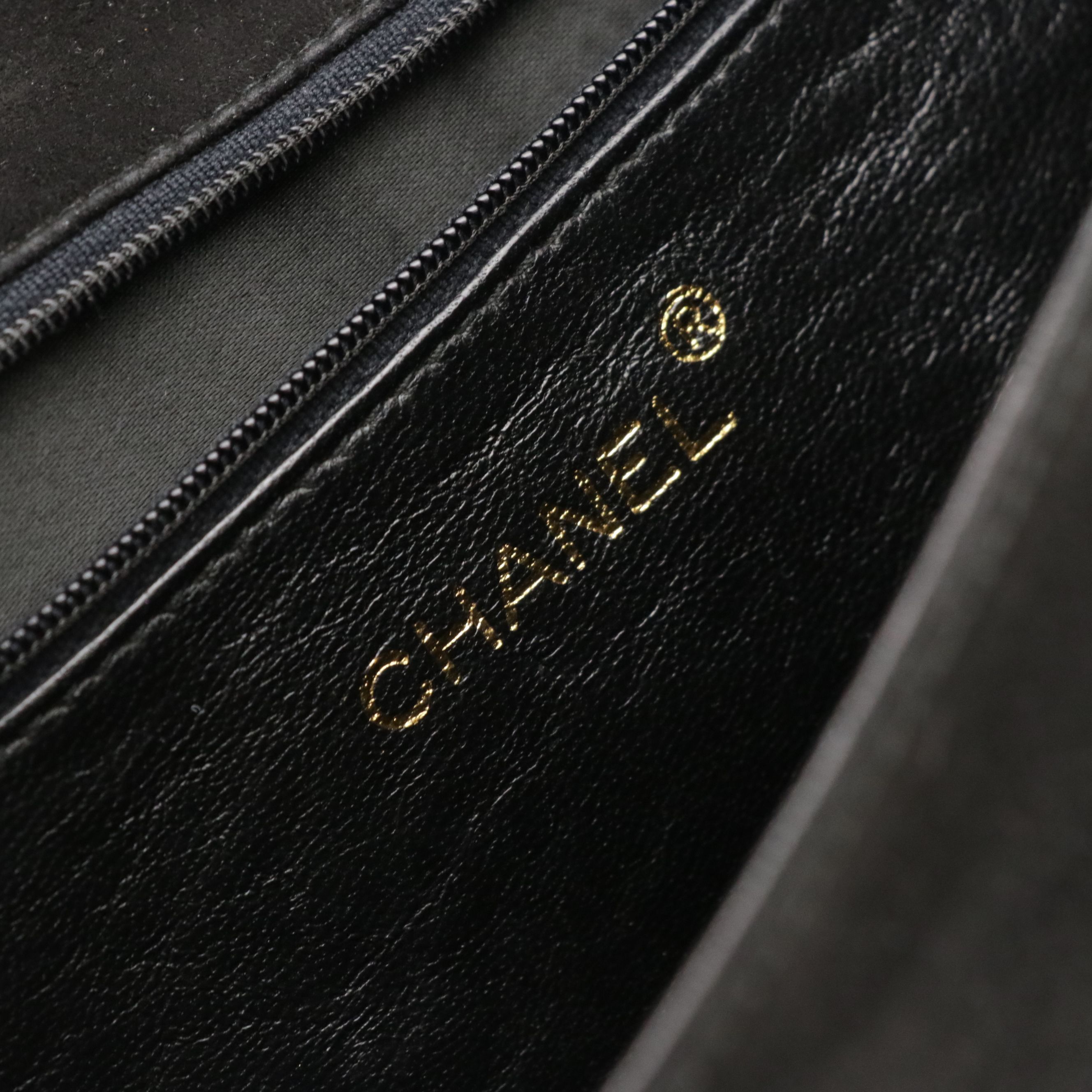 Chanel Flap Front Chain Two Way Bag in Black Suede