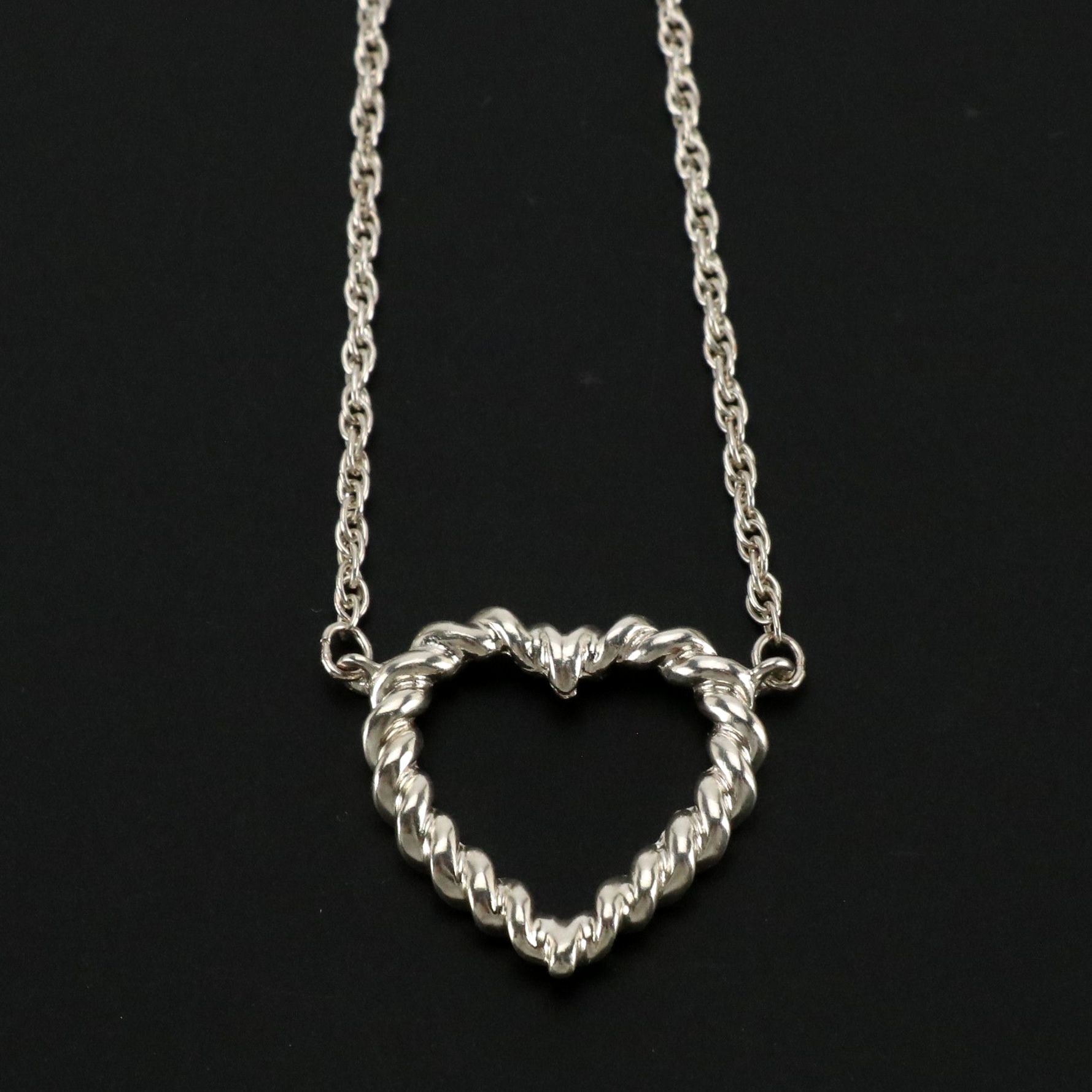 Tiffany & Co. Sterling Silver Twisted Heart Necklace
