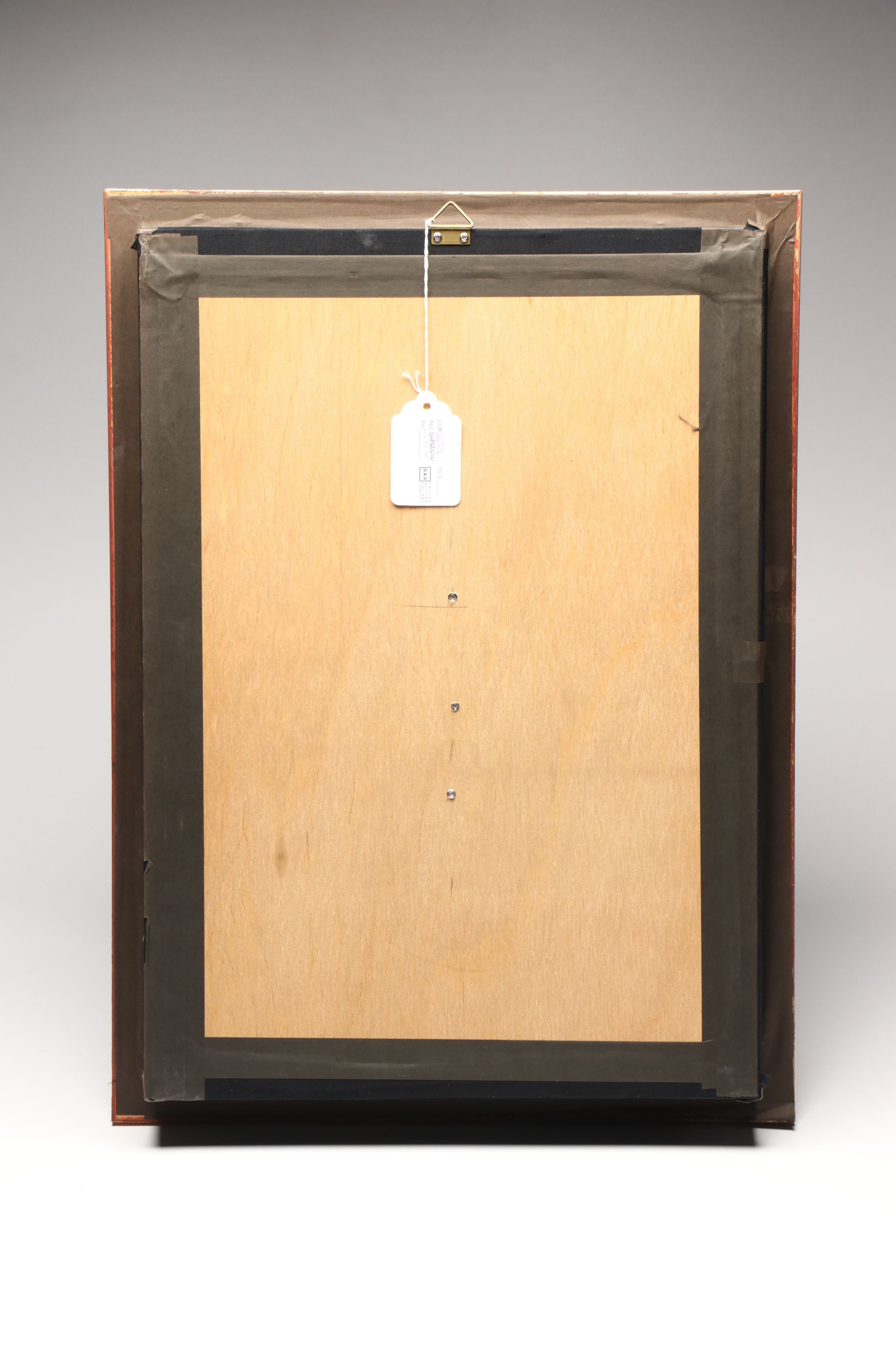 Chinese Hand-Painted Guan Gong Figure in Shadowbox