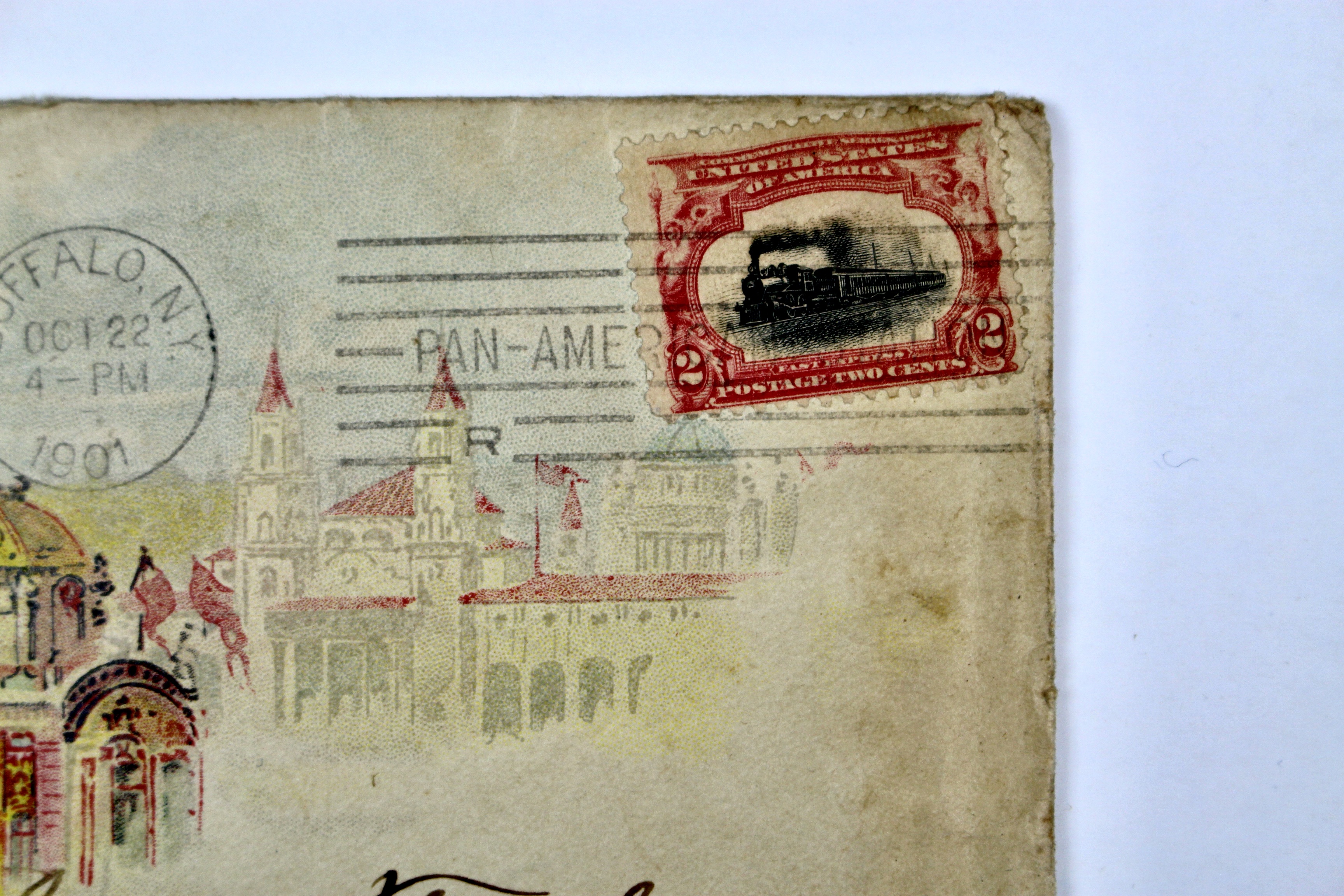 1901 Pan-American Expo Envelope and Letter, Featuring Scott 295 Postage Stamp