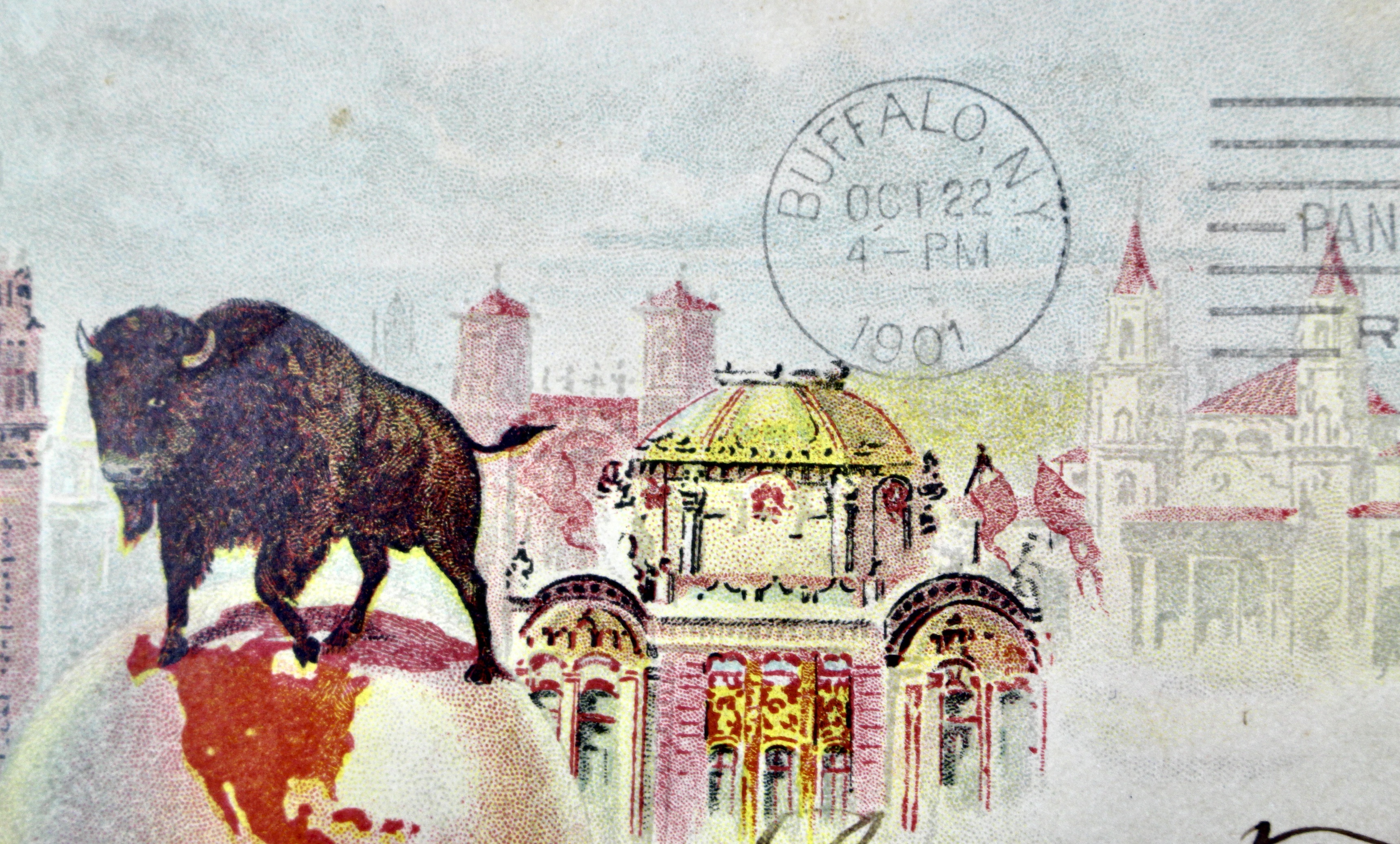 1901 Pan-American Expo Envelope and Letter, Featuring Scott 295 Postage Stamp