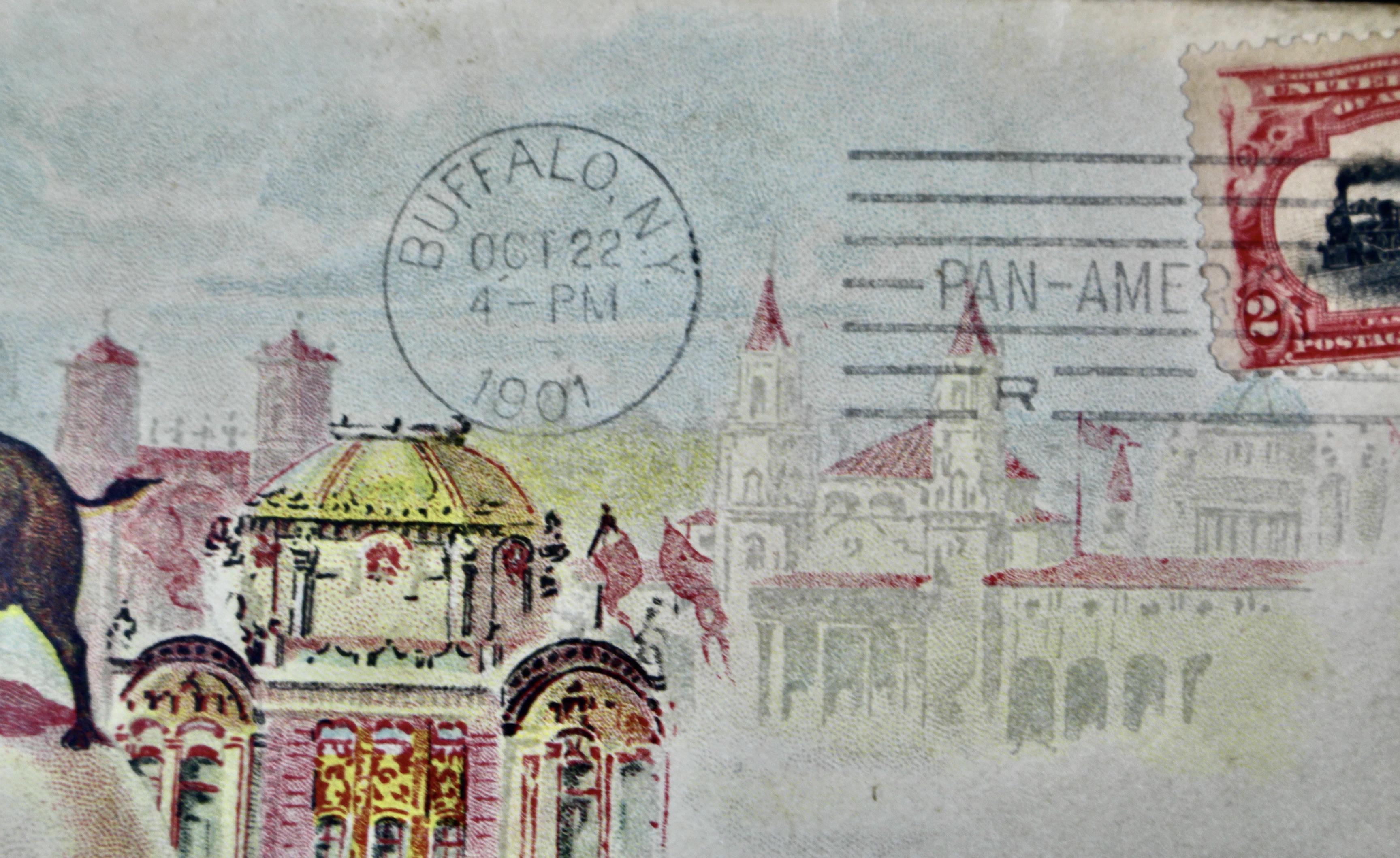 1901 Pan-American Expo Envelope and Letter, Featuring Scott 295 Postage Stamp