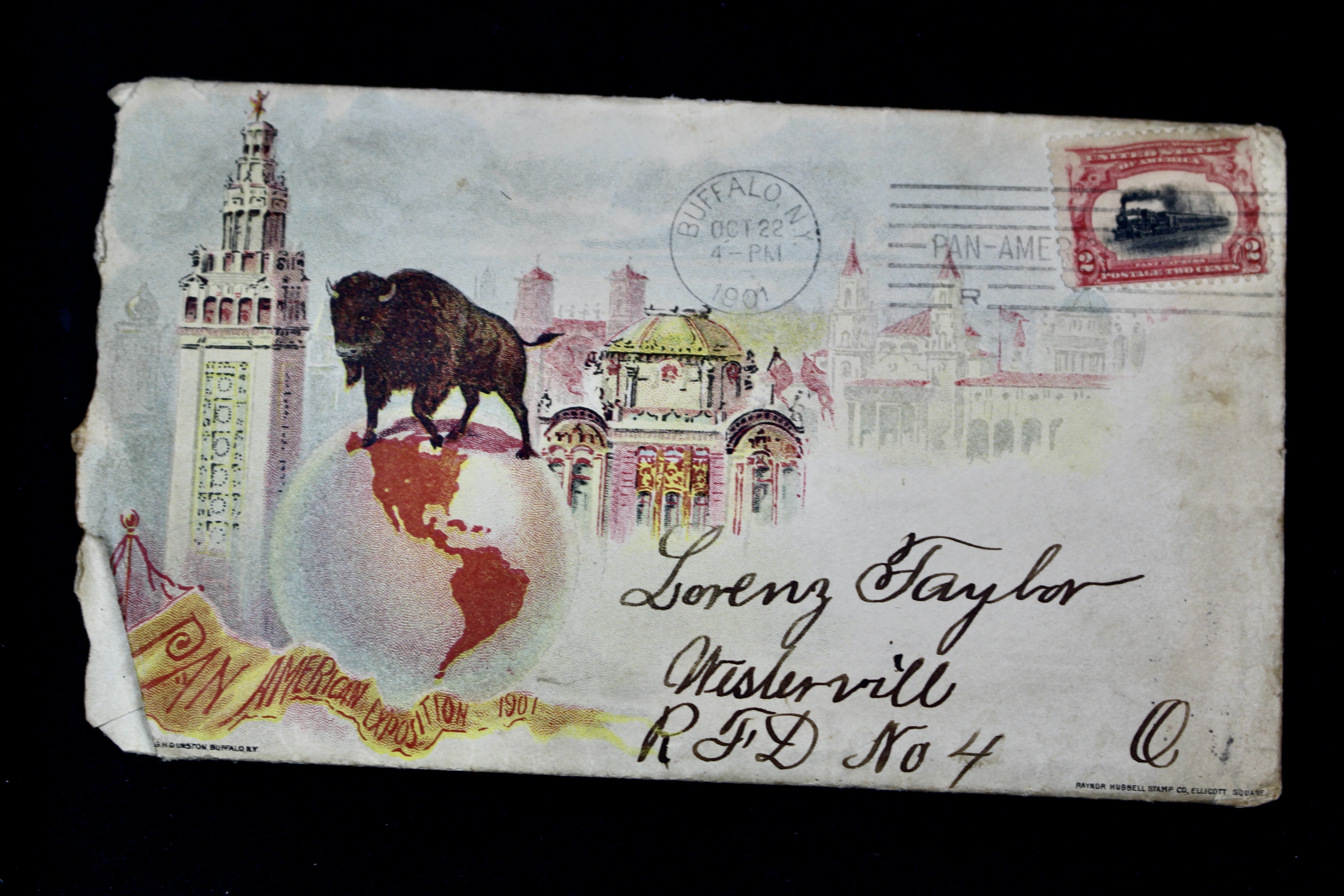 1901 Pan-American Expo Envelope and Letter, Featuring Scott 295 Postage Stamp