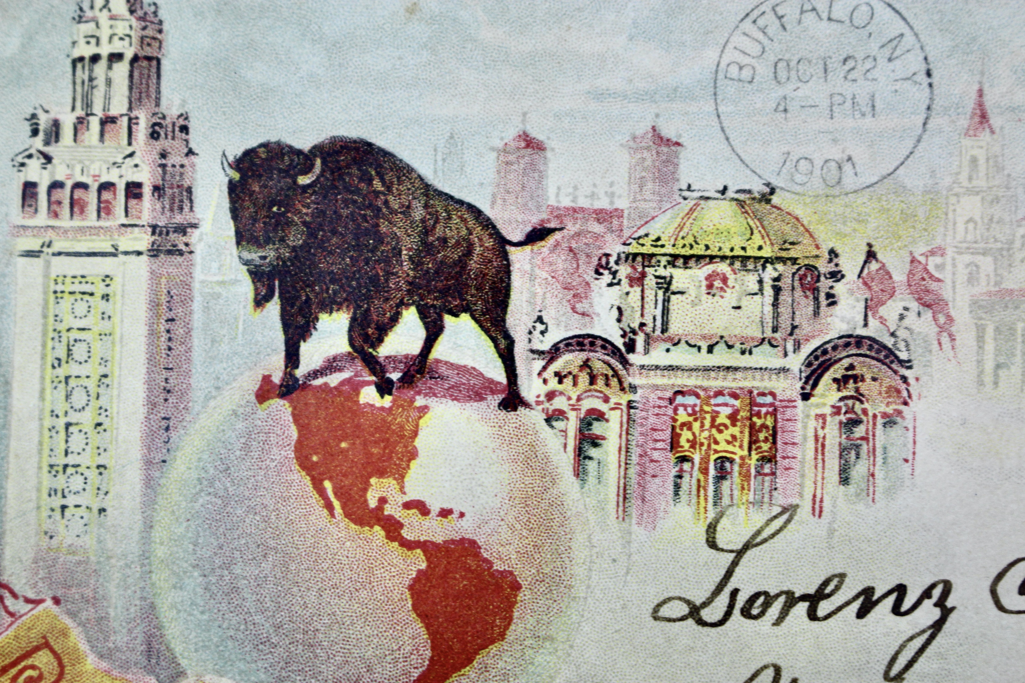 1901 Pan-American Expo Envelope and Letter, Featuring Scott 295 Postage Stamp