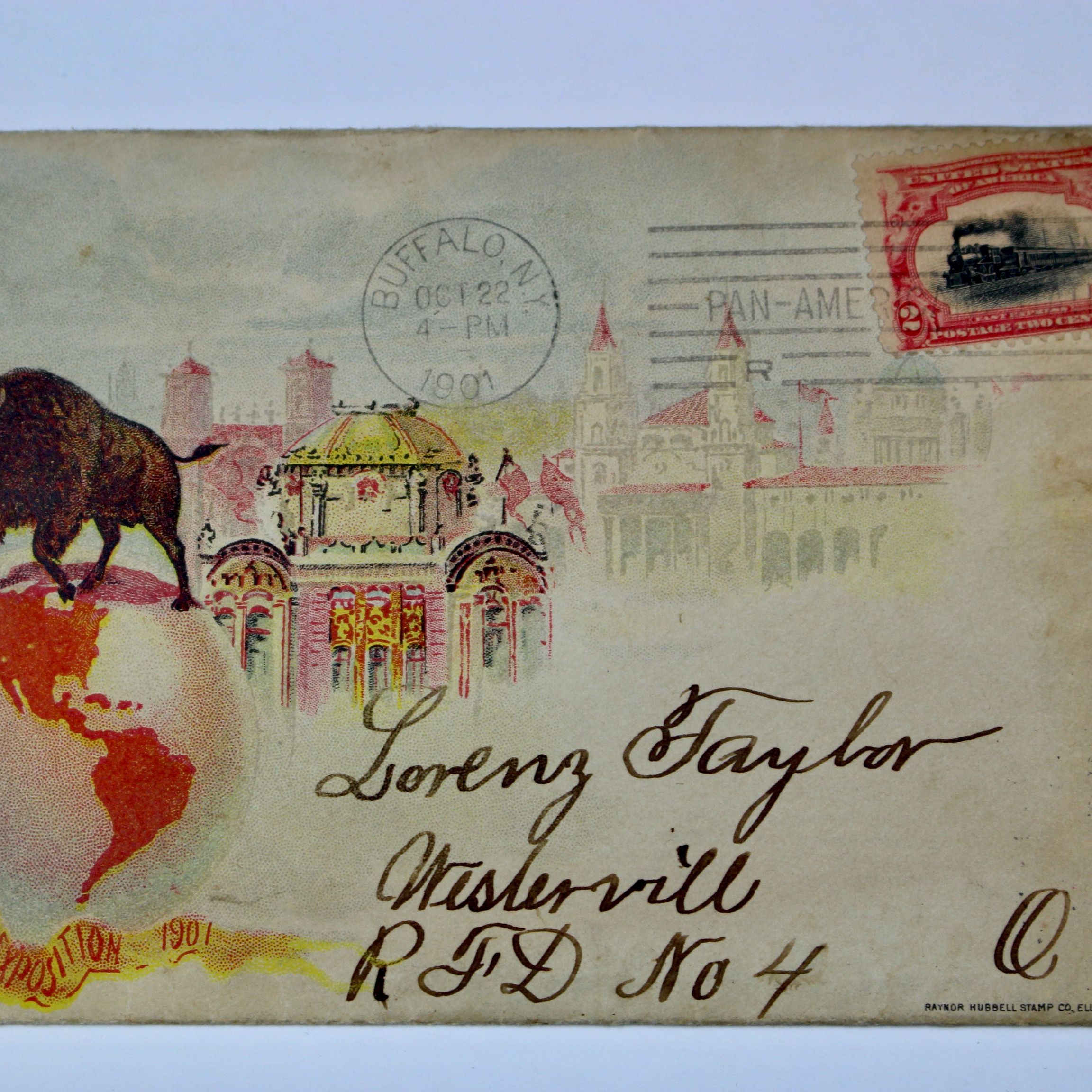 1901 Pan-American Expo Envelope and Letter, Featuring Scott 295 Postage Stamp