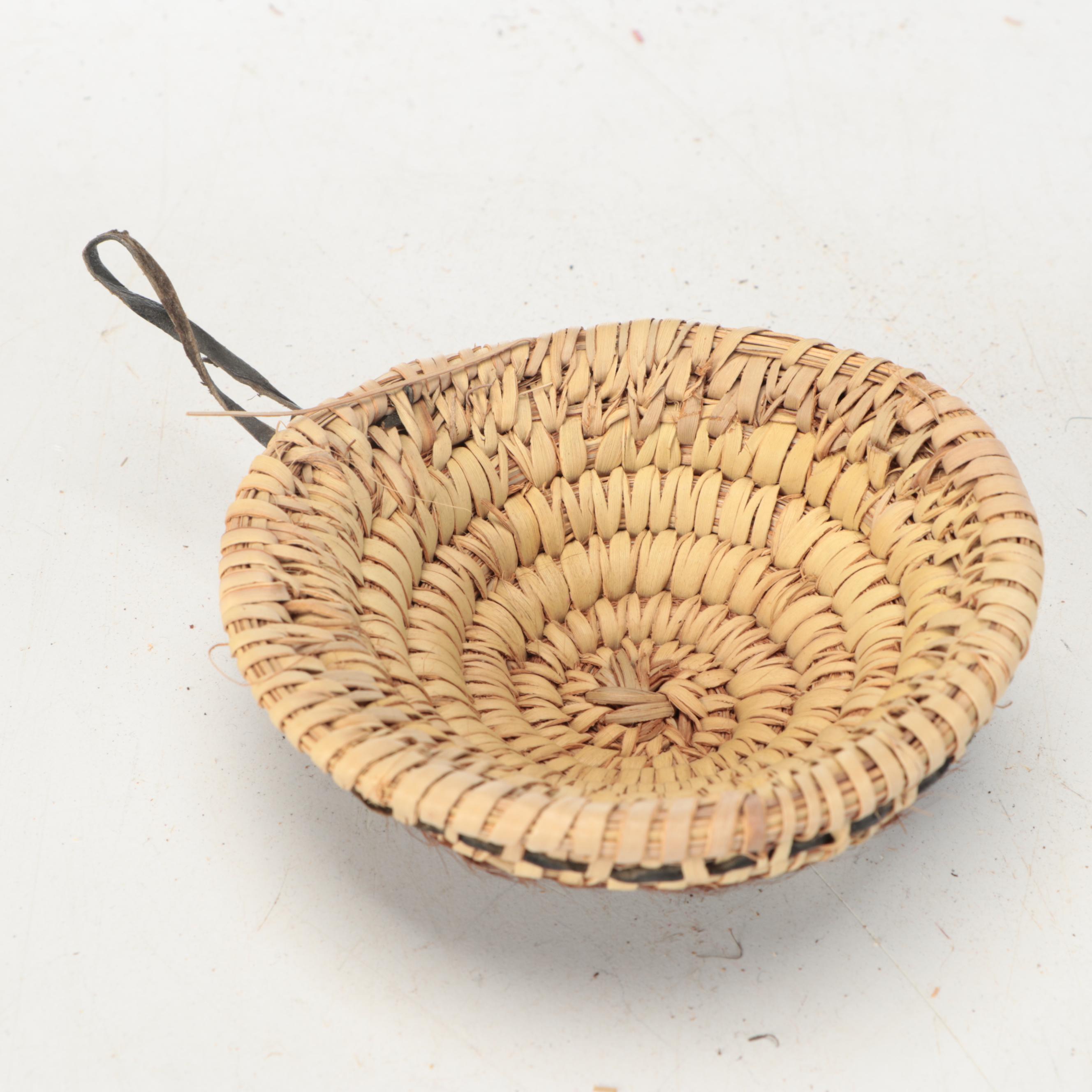 Omani Handcrafted Goat Skin and Date Palm Baskets