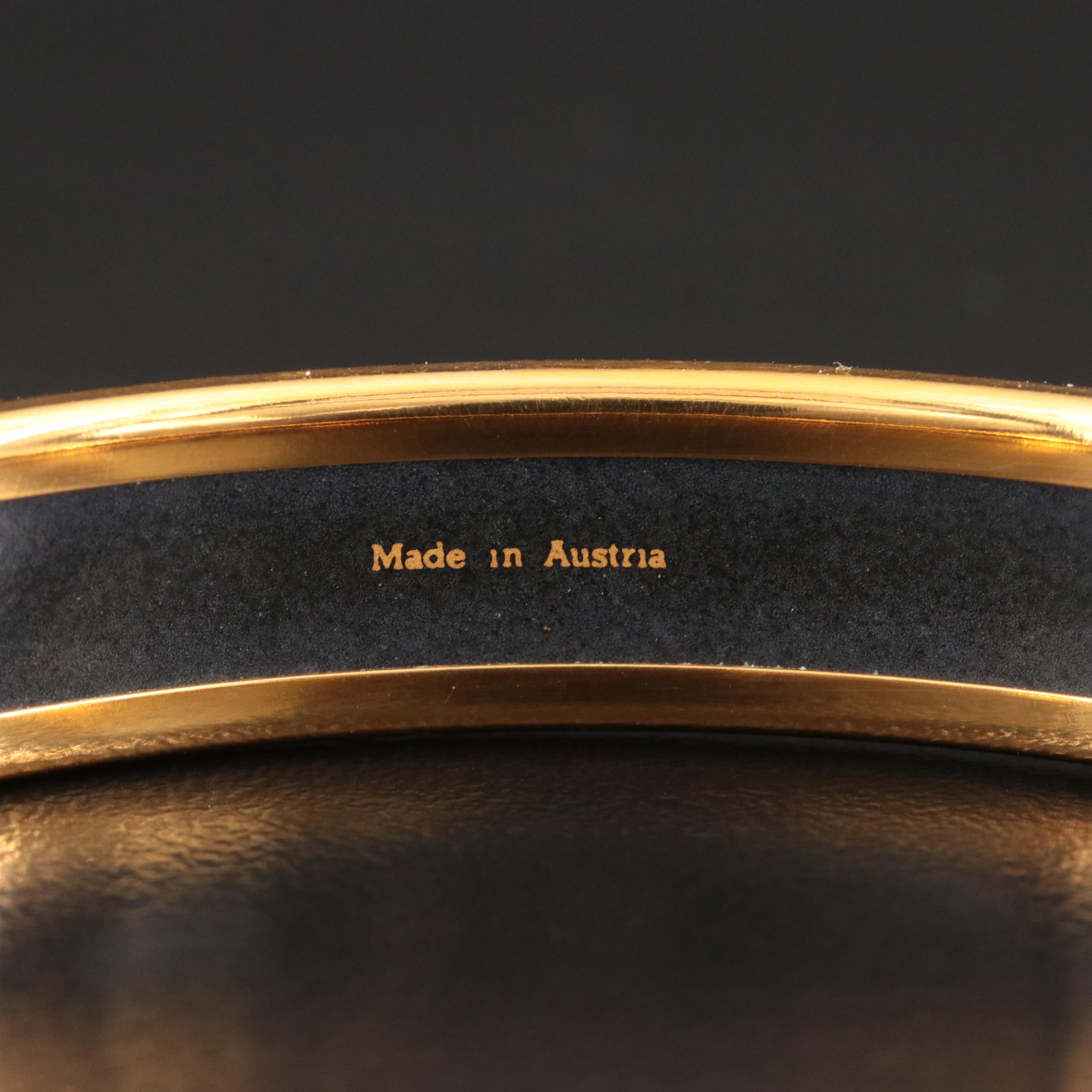 Hermès Graphic Swirl Enamel Bangle