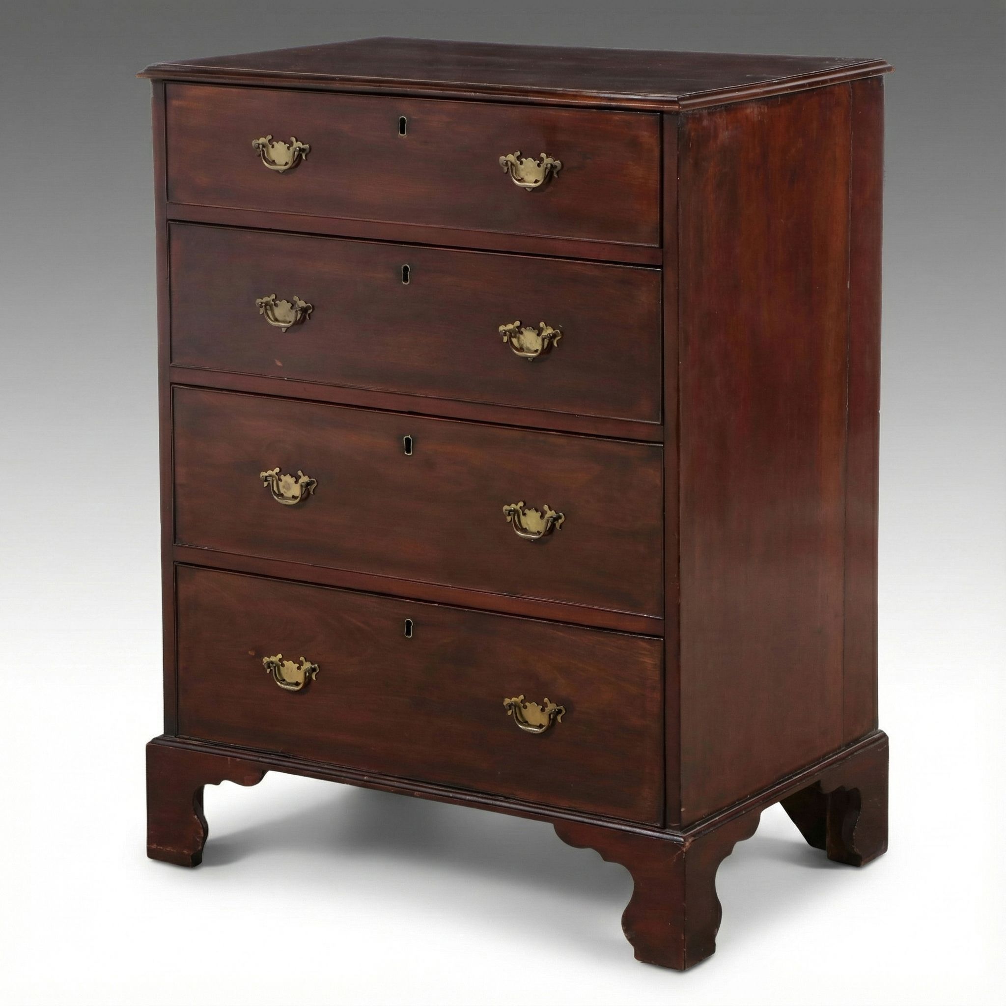 Irish Chippendale Style Mahogany Chest of Drawers Retailed by Millar & Beatty