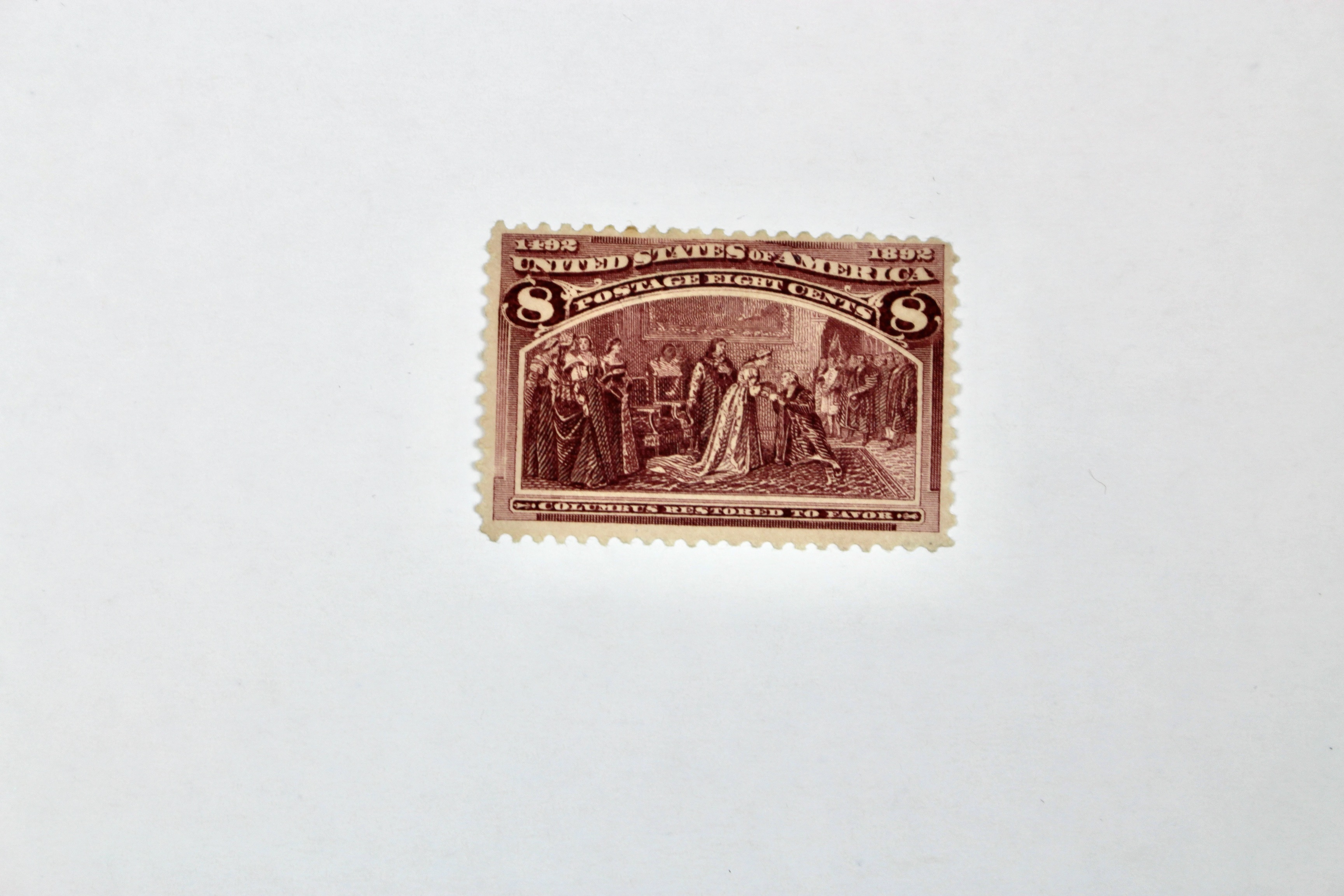 Two 1893 Columbian Exposition Postage Stamps, Scott 236 and 238