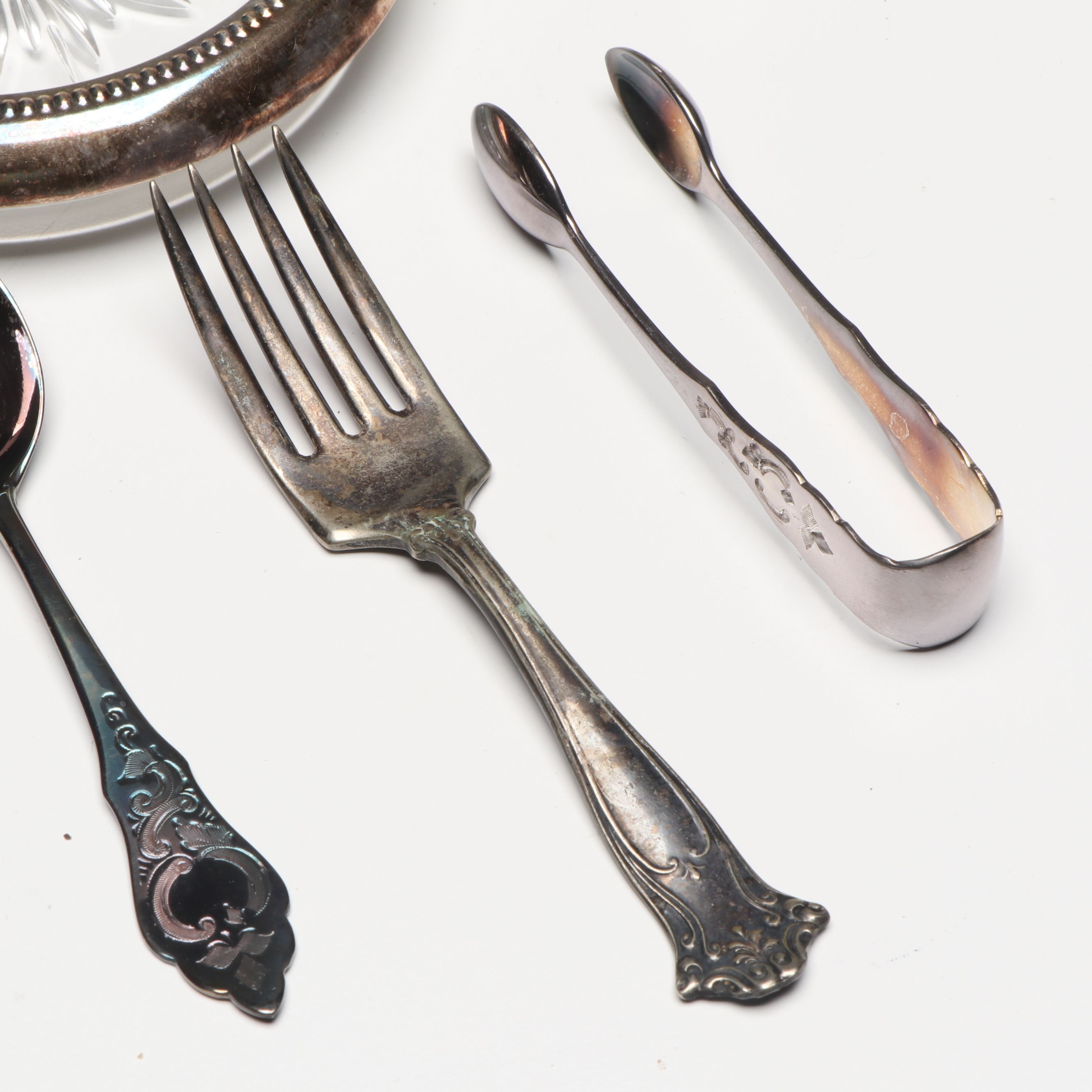 Gorham Sterling Silver Shakers and Bowl with Other Metal and Glass Tableware