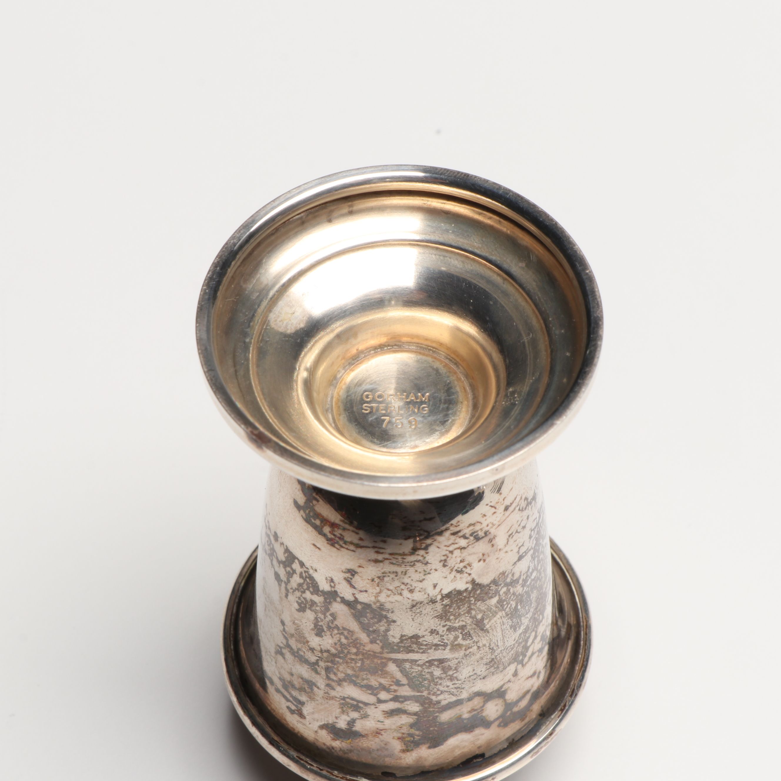 Gorham Sterling Silver Shakers and Bowl with Other Metal and Glass Tableware