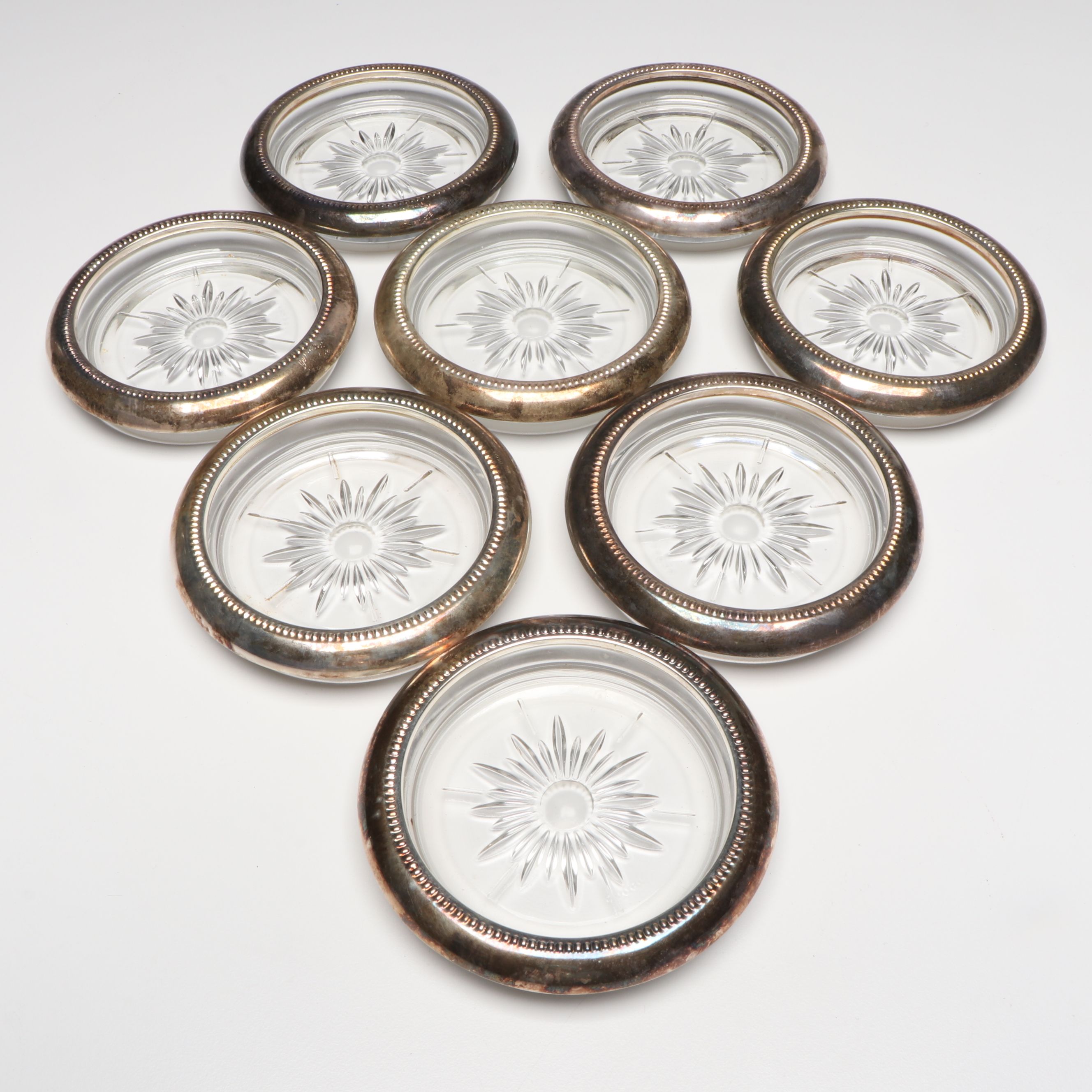 Gorham Sterling Silver Shakers and Bowl with Other Metal and Glass Tableware