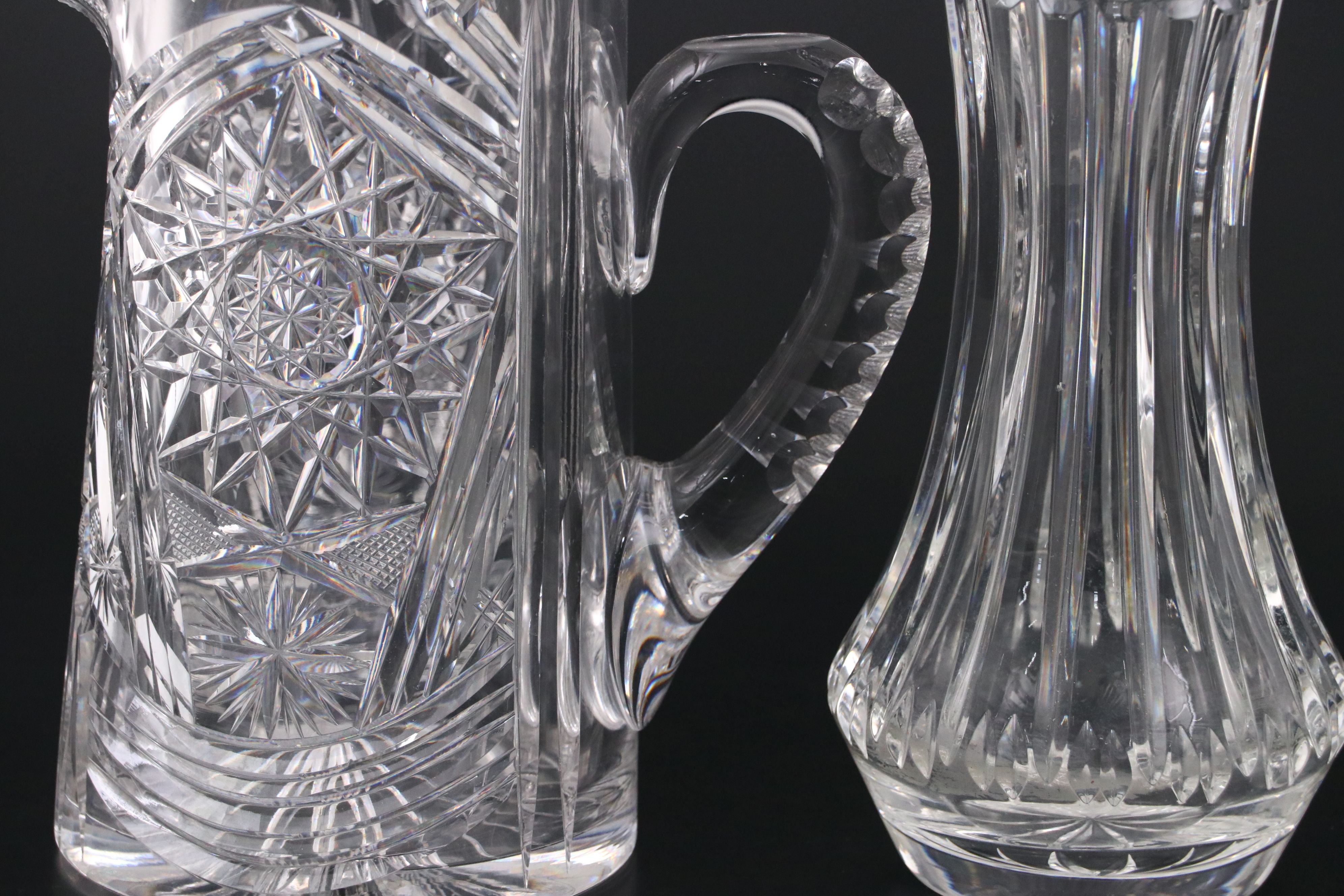Teleflora Embossed Swan Crystal Bowl with Other Crystal Vases and Serverware