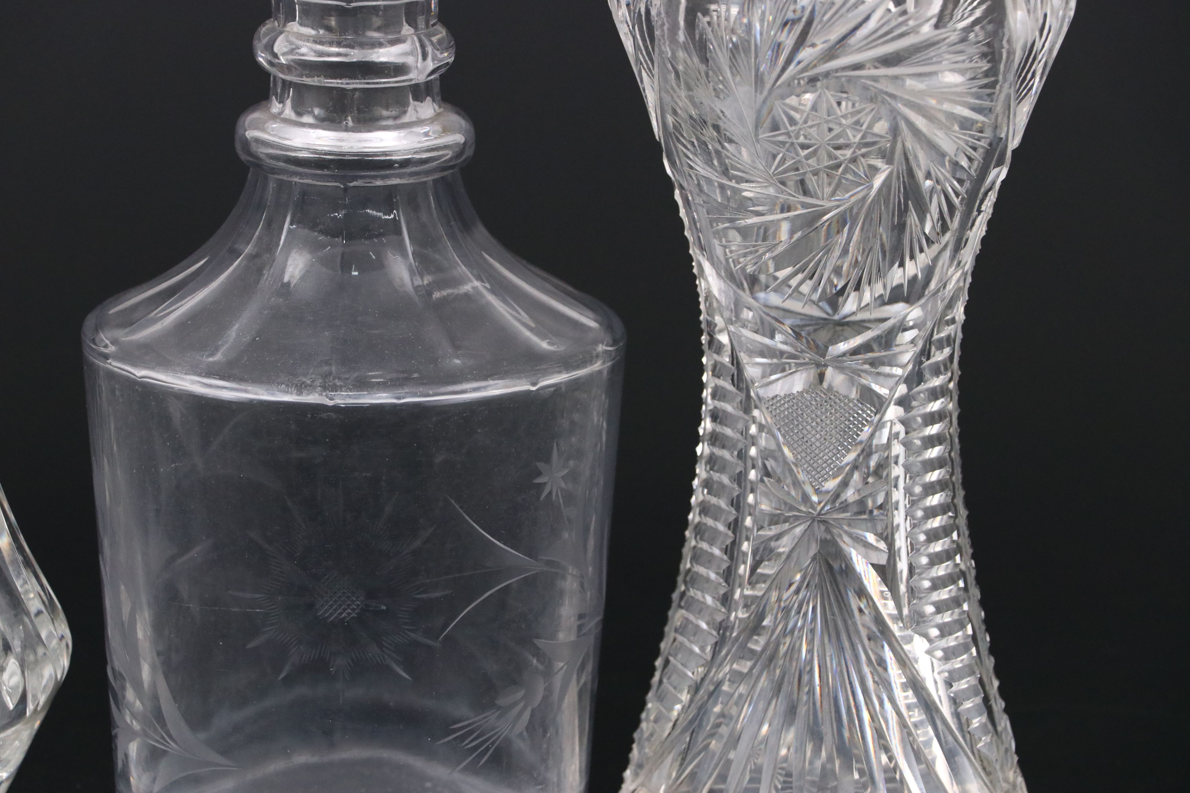 Teleflora Embossed Swan Crystal Bowl with Other Crystal Vases and Serverware