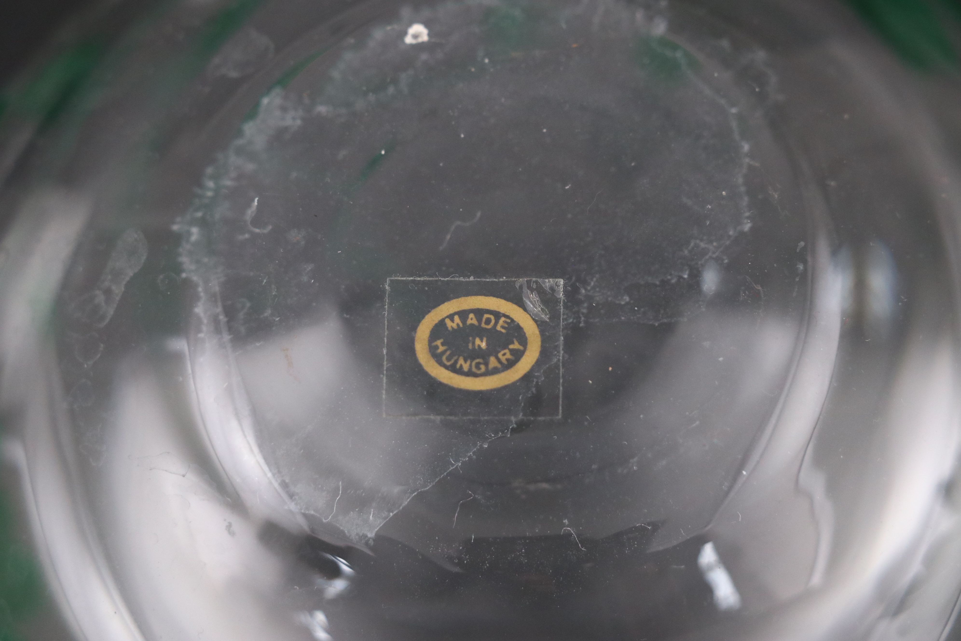 Royal Crystal Rock Crystal Cruets with Other Glass Serverware